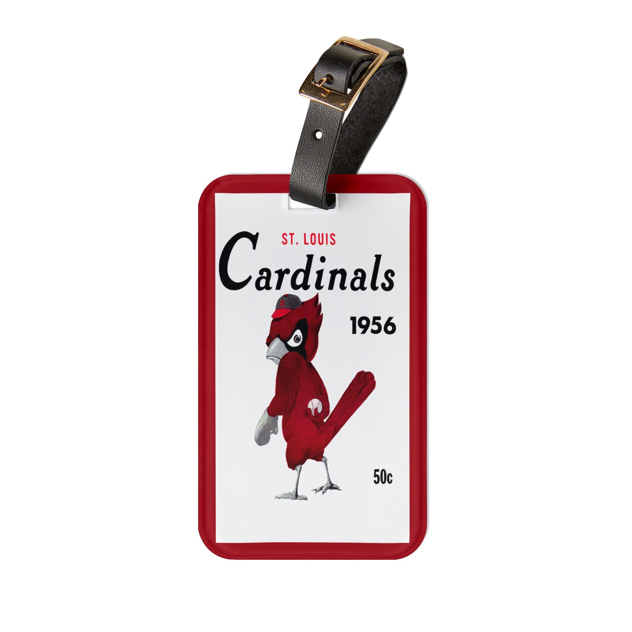 1956 Baseball Cardinals Luggage Tag | Vintage St. Louis Baseball