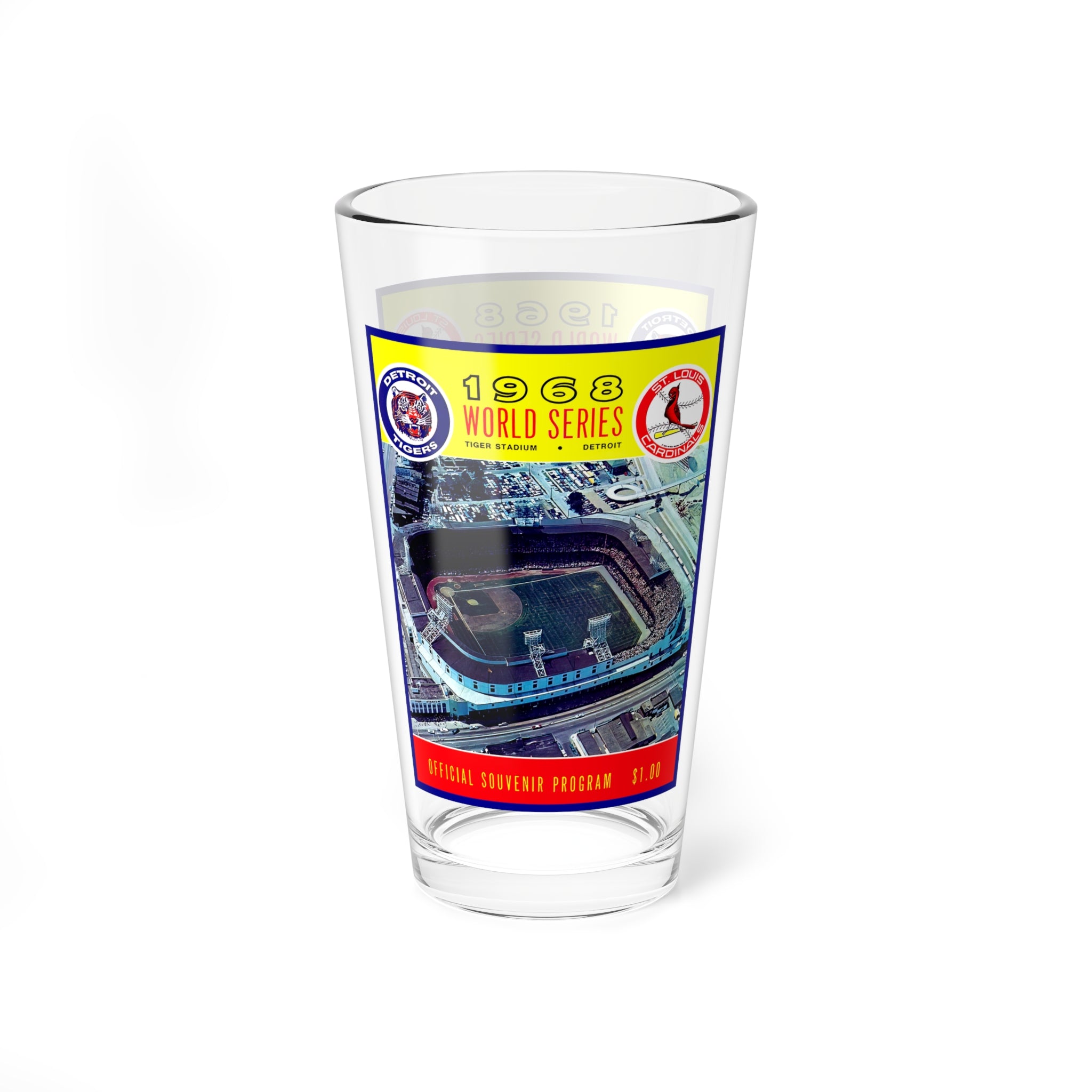 Glass Tumbler,  Baseball World Series Detroit Tigers vs St Louis Cardinals, Barware Gift, Sports Fan Collectible, Vintage Baseball