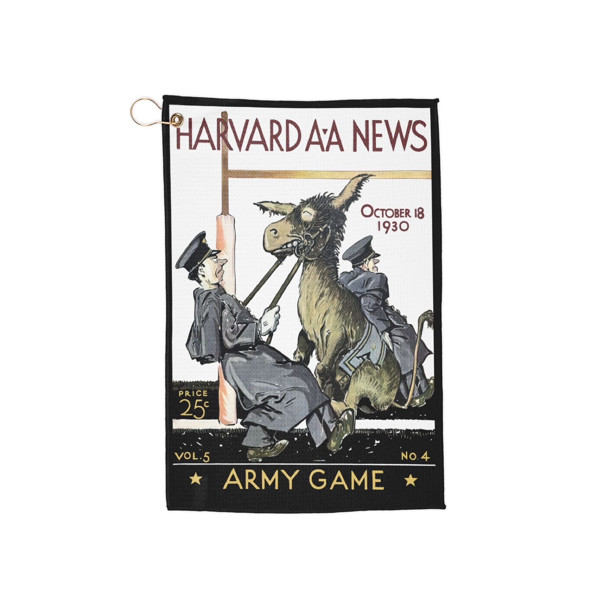 Vintage Golf Towels, 1930 Football Army-Harvard Design, Sports Towel, Golf Gift, Golf Accessories, Golf Decor