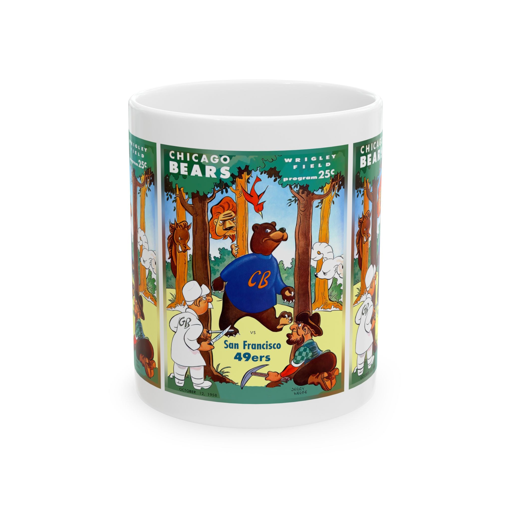 1958 Football Bears vs 49ers Ceramic Mug 11 oz, 15 oz