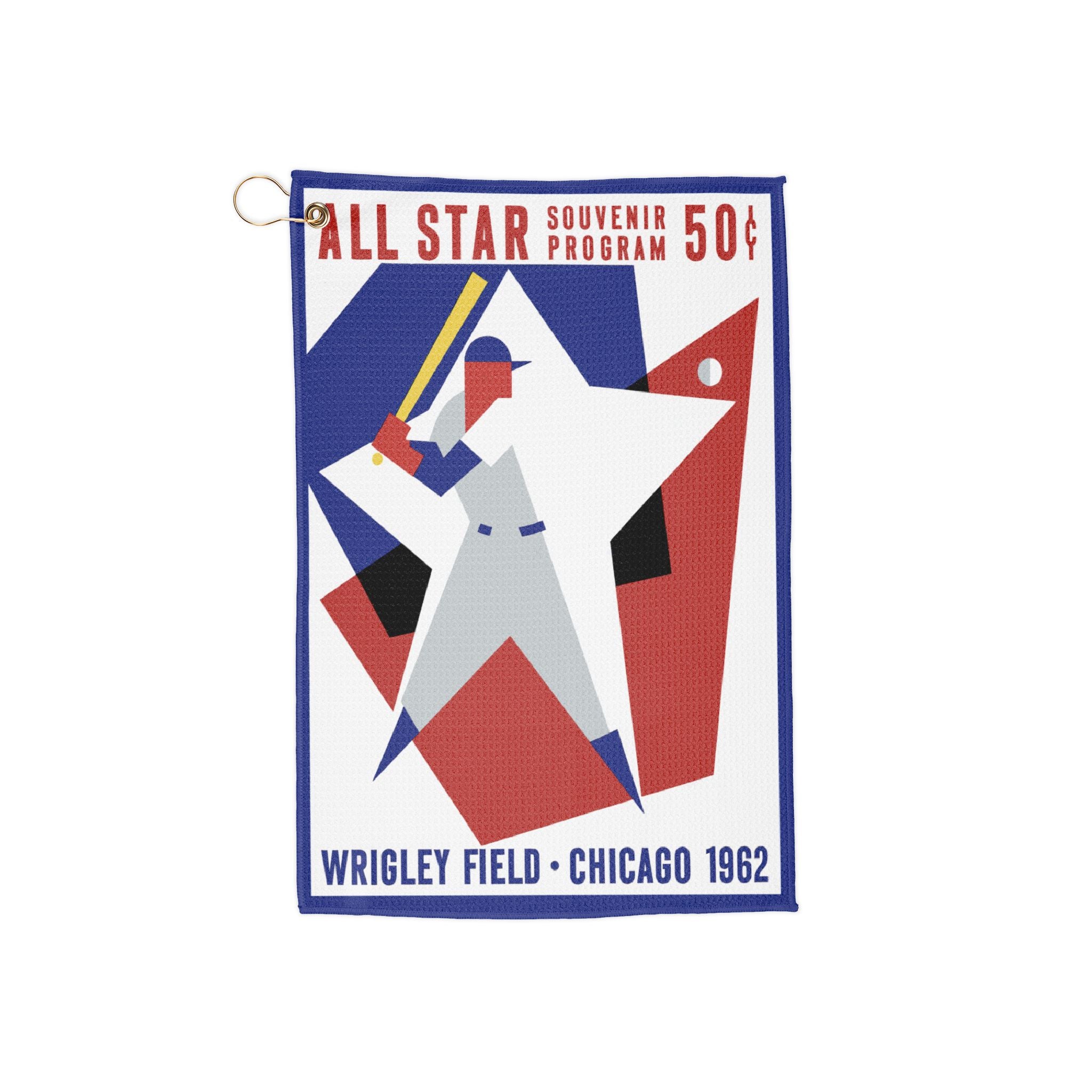 Vintage All-Star Baseball Golf Towel — Wrigley Field 1962 Souvenir Design