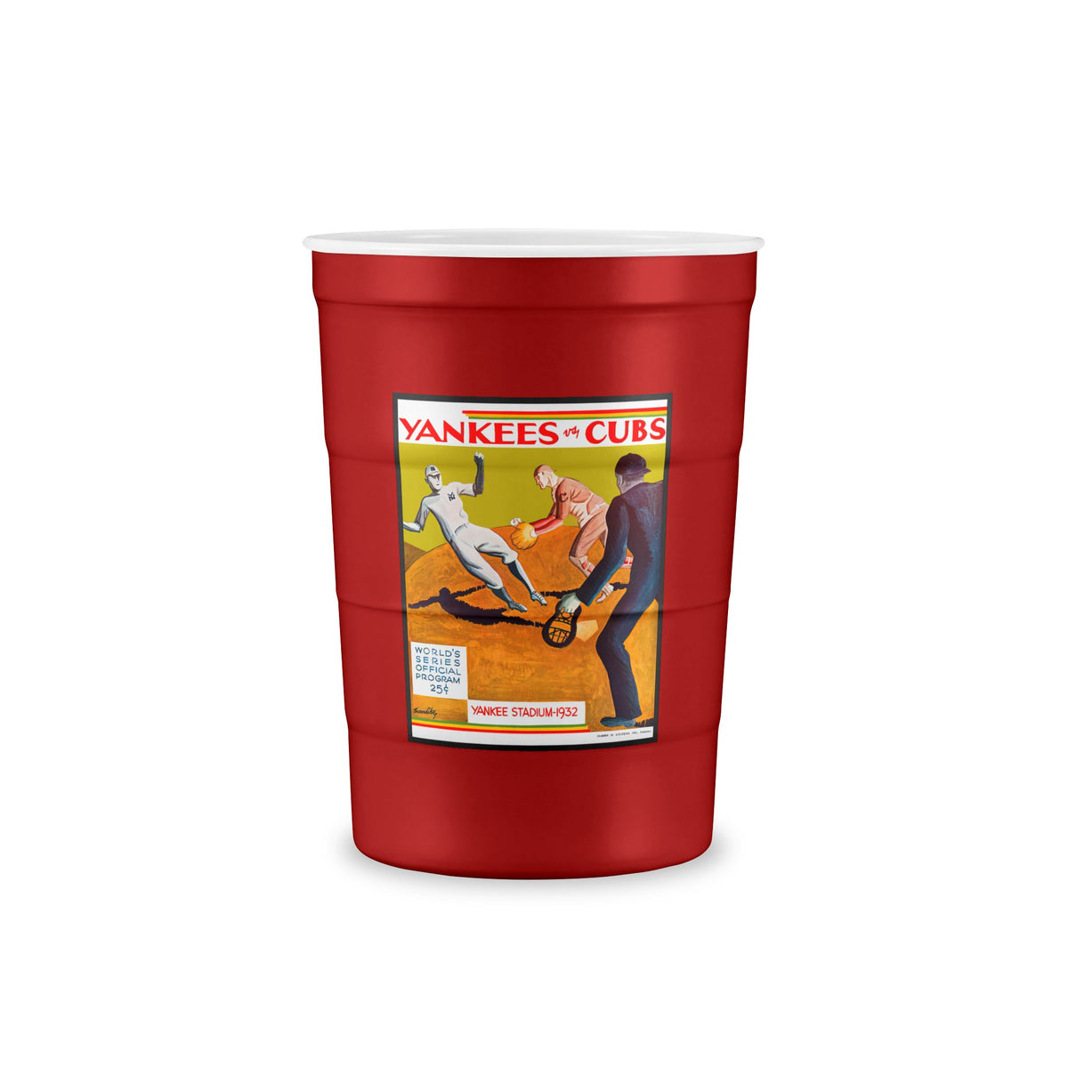 1932 Baseball World Series Chicago Cubs - New York Yankees Program Cover - Recyclable Steel Cup