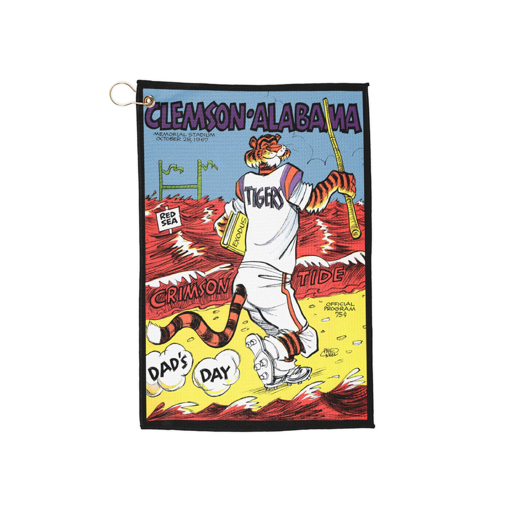 1967 Football Clemson-Alabama Golf Towel | Vintage Sports Memorabilia