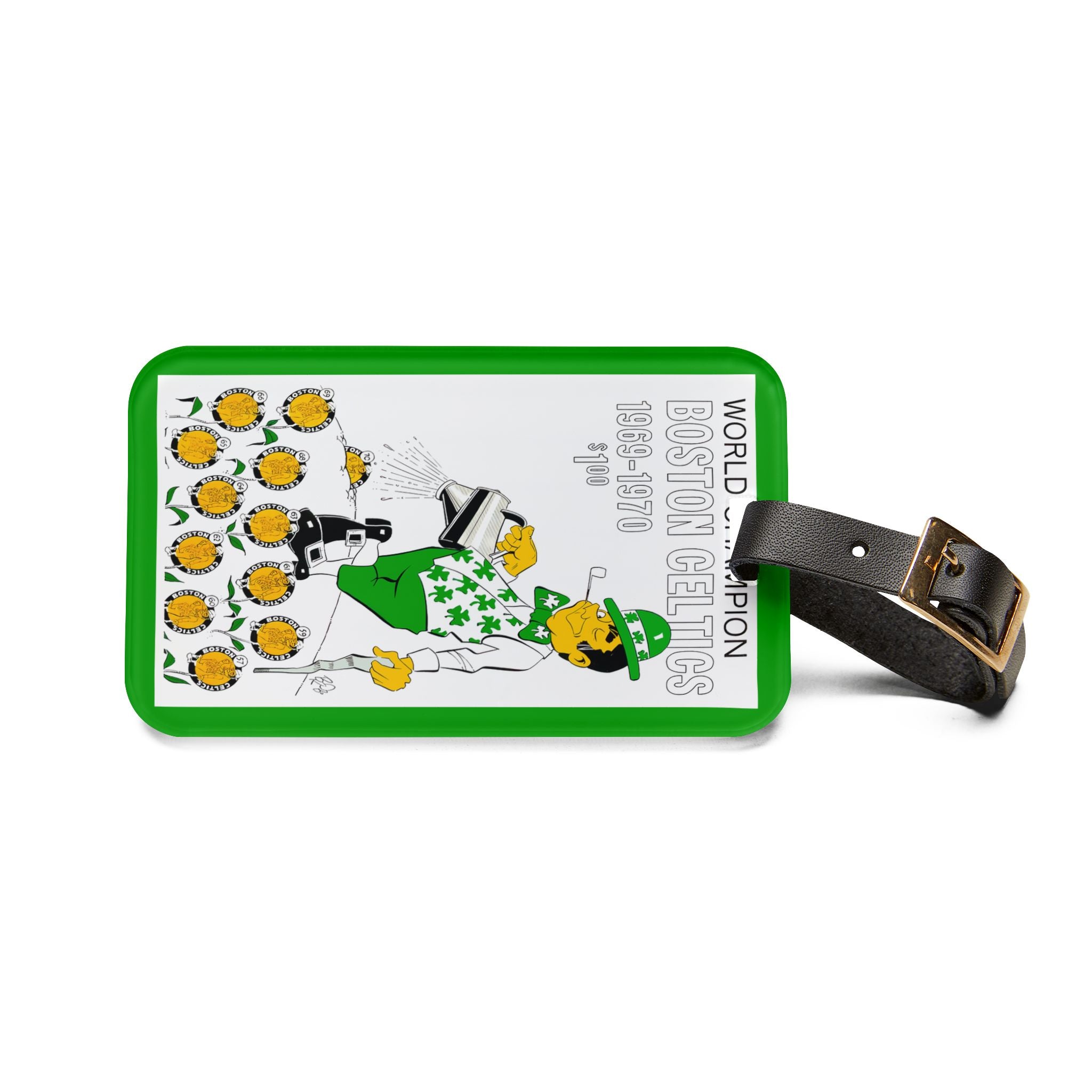 1969-1970 Boston Celtics 'World Champion' Vintage Luggage Tag — Travel ID