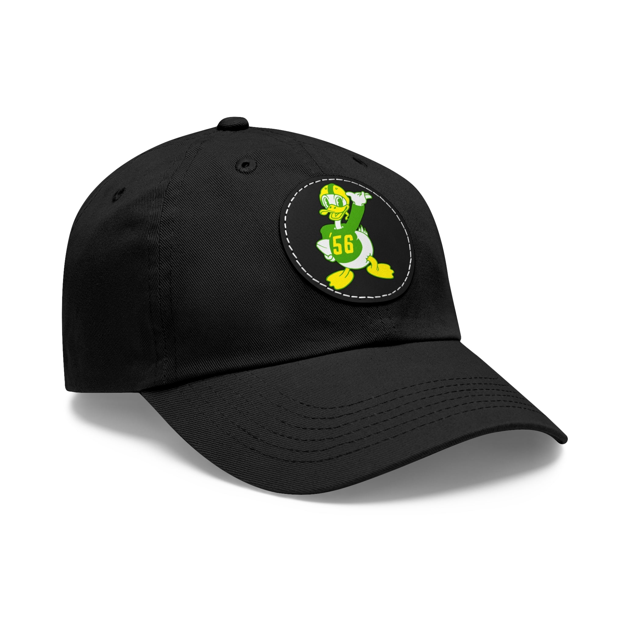 1956 Vintage Oregon Football - Dad Hat with Leather Patch (Round)