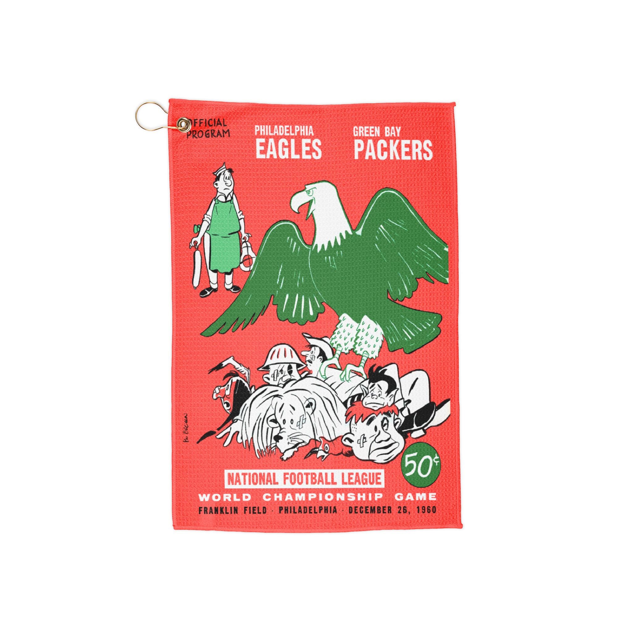 1960 Football Eagles Packers Golf Towels | Vintage Football
