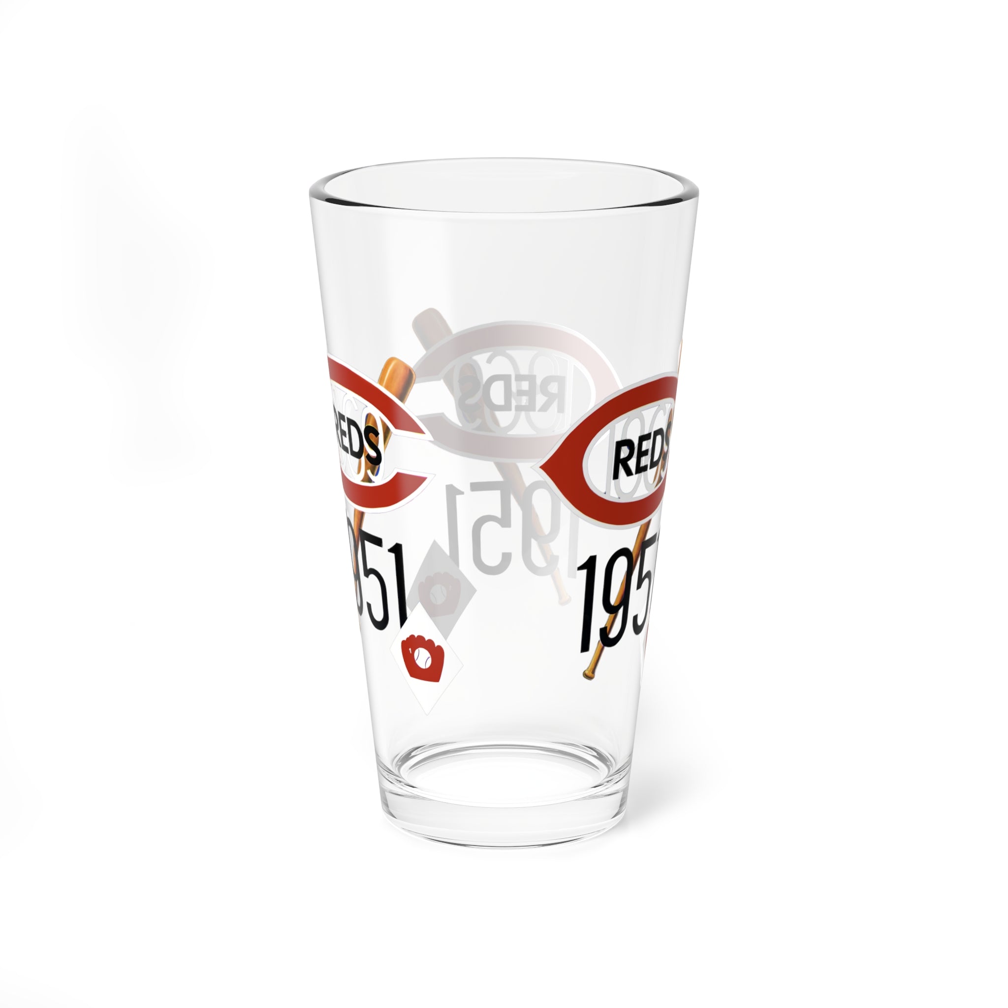 1951 Vintage Cincinnati Reds Baseball Yearbook Cover -  Pint Glass, 16oz