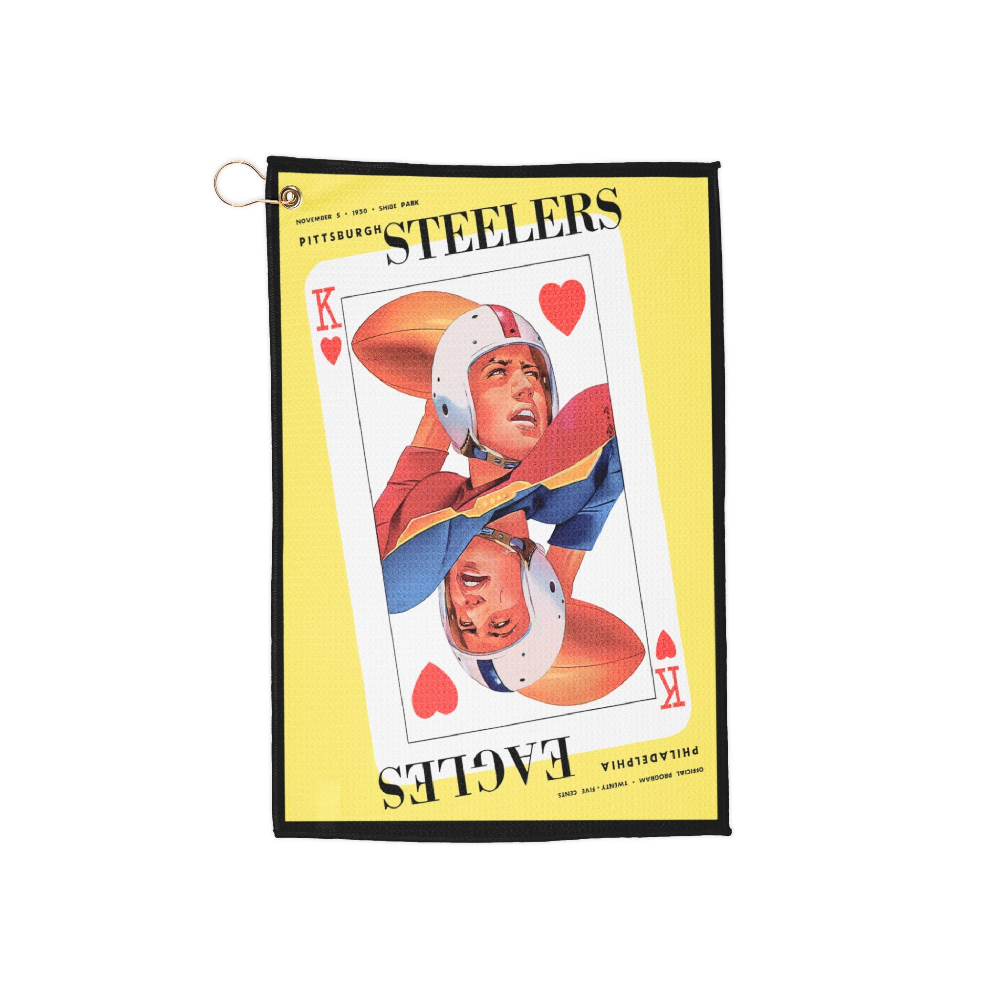 Vintage 1950 Football Philadelphia-Pittsburgh Golf Towel - Sports Fan Gift, Retro Sports Kitchen Decor, Golf Accessories, Sports