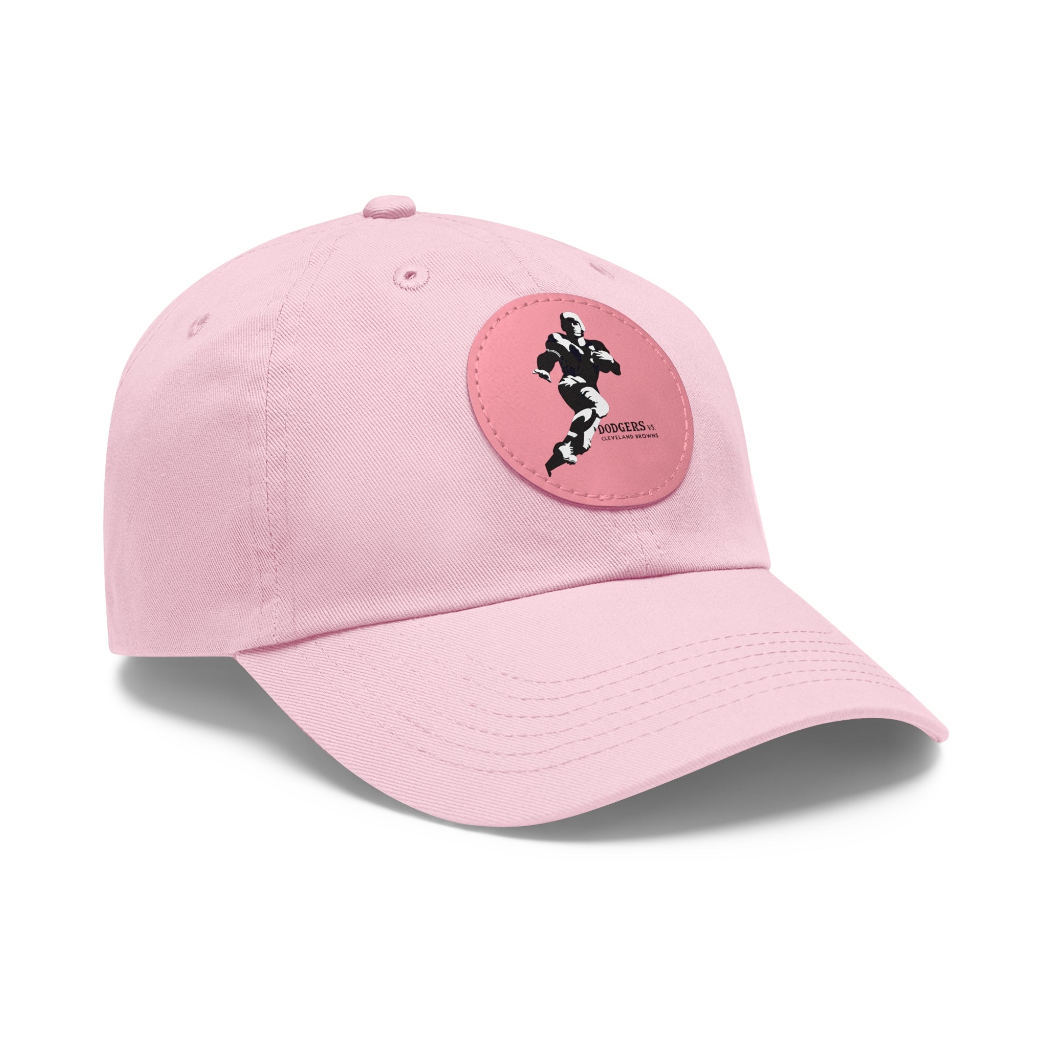1947 Vintage Brooklyn Dodgers - Cleveland Browns Football - Dad Hat with Leather Patch (Round)