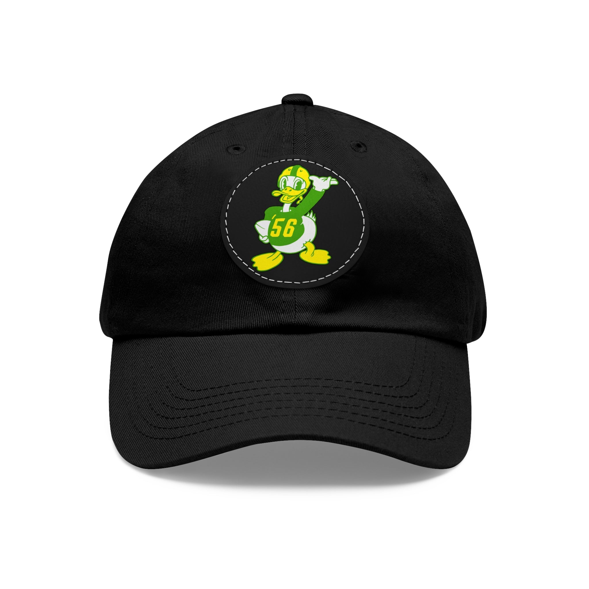 1956 Vintage Oregon Football - Dad Hat with Leather Patch (Round)