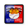 1945 Baseball World Series National League American League Program Cover - Corkwood Coaster Set