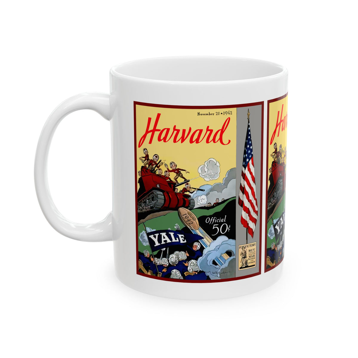 1942 Harvard Yale Vintage Football Program Ceramic Mug – Retro College Game Cover (11oz/15oz)