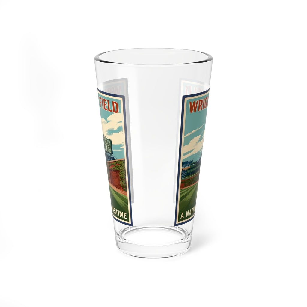 Chicago Baseball WPA Style Field View Mixing Glass