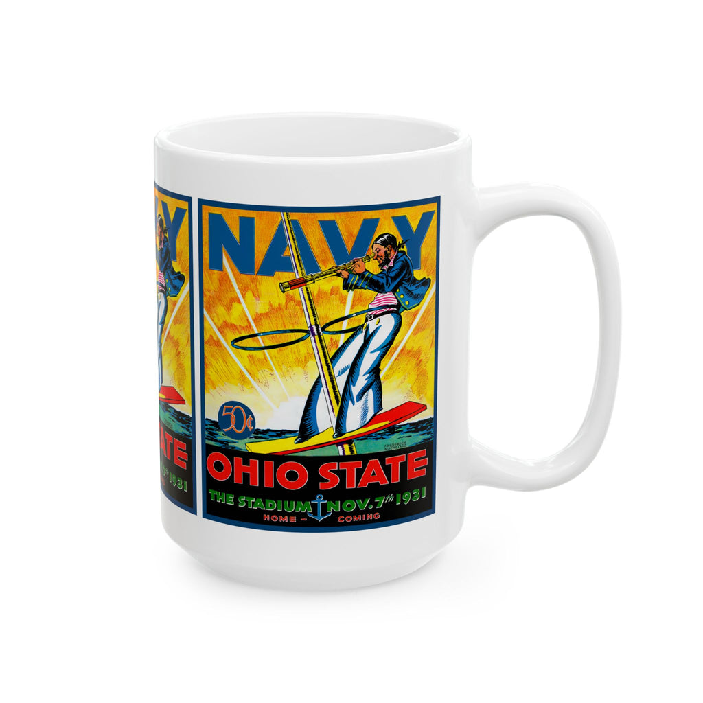 1931 Navy vs Ohio State Vintage Football Program Ceramic Mug (11oz & 15oz)