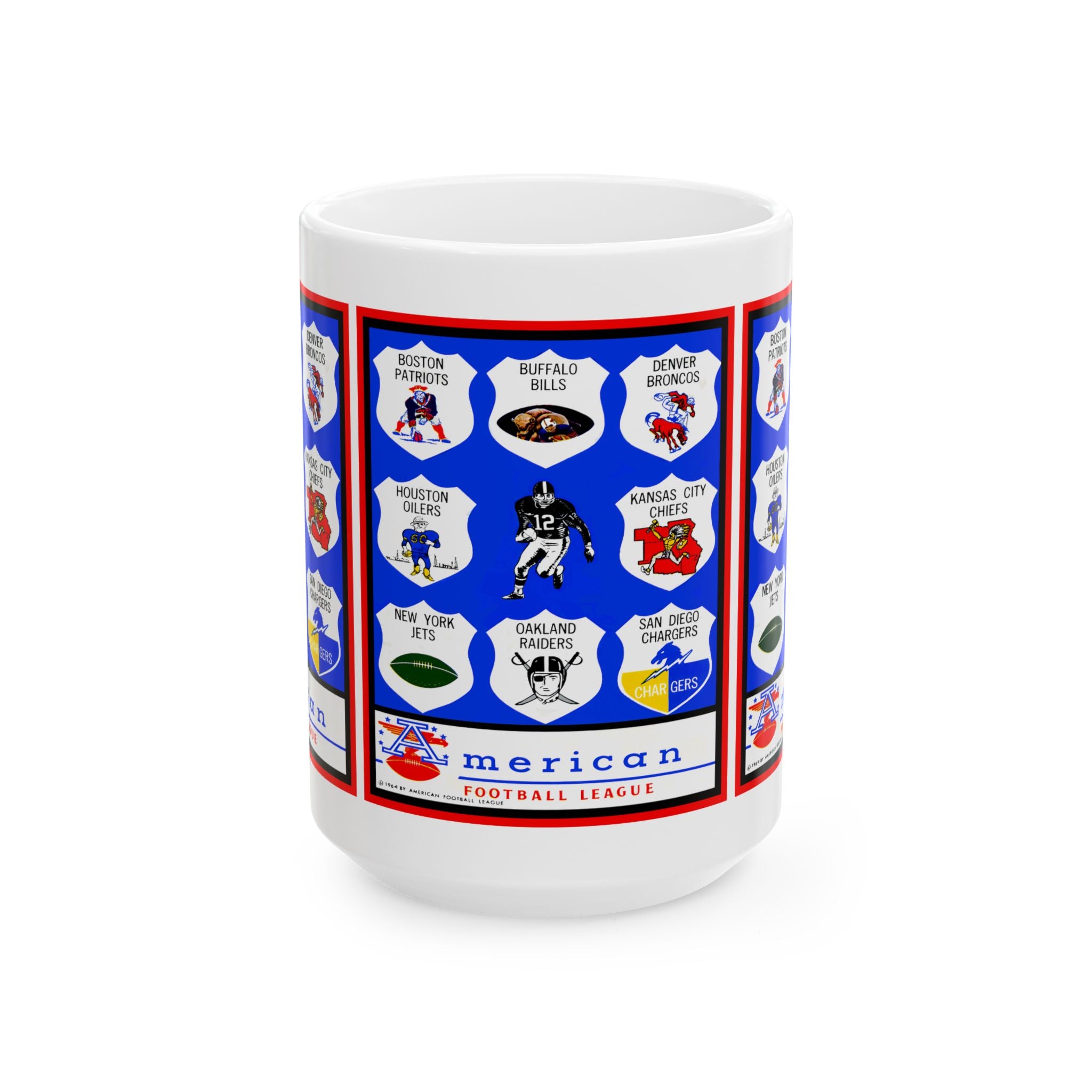 Vintage 1964 American Football League Ceramic Mug, Retro Sports Fan Cup, Gift for Football Enthusiast, Coffee Mug, Tea Cup, Sports
