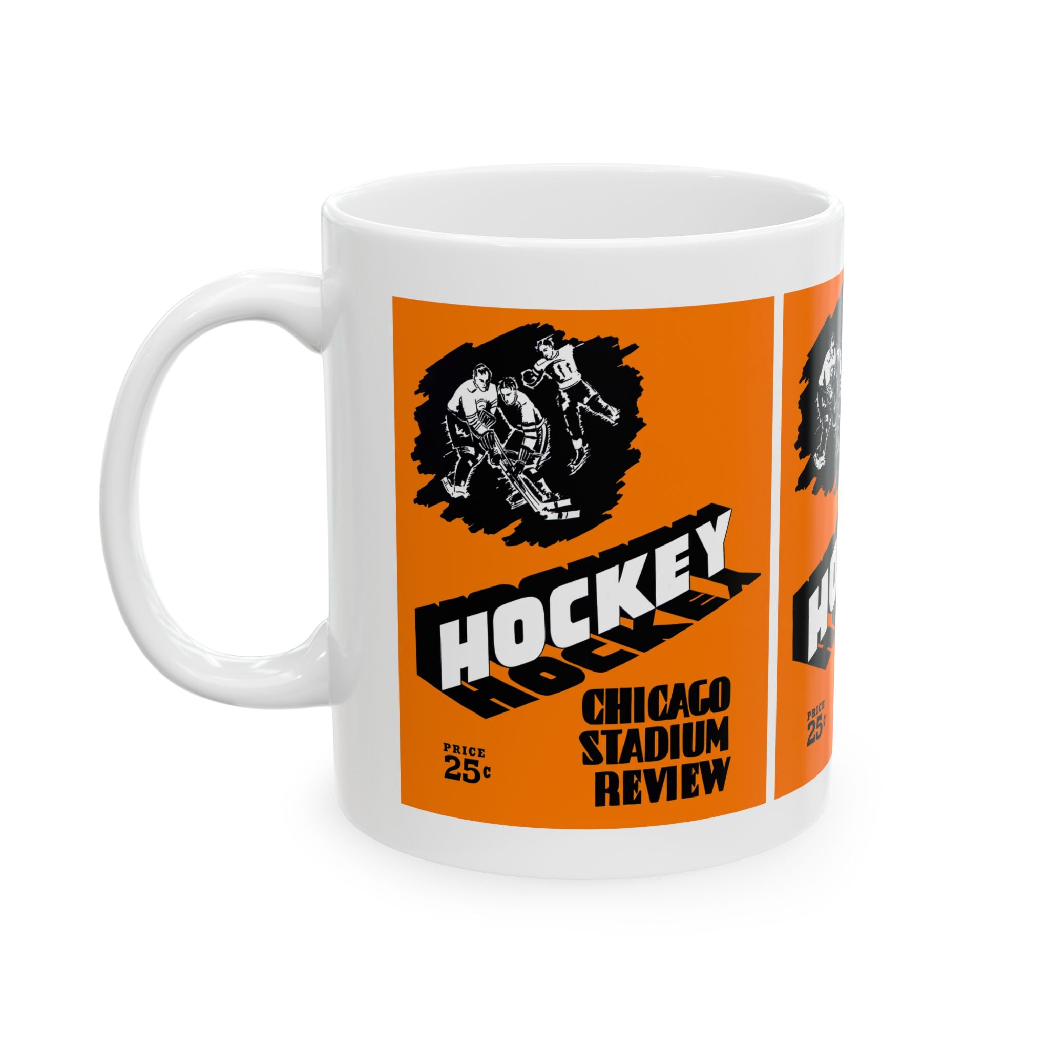 Vintage Chicago Blackhawks Hockey Program Ceramic Mug, 11oz, 15oz - Sports Fan Gift, Hockey Memorabilia, Hockey Collector Item, Hockey Lover