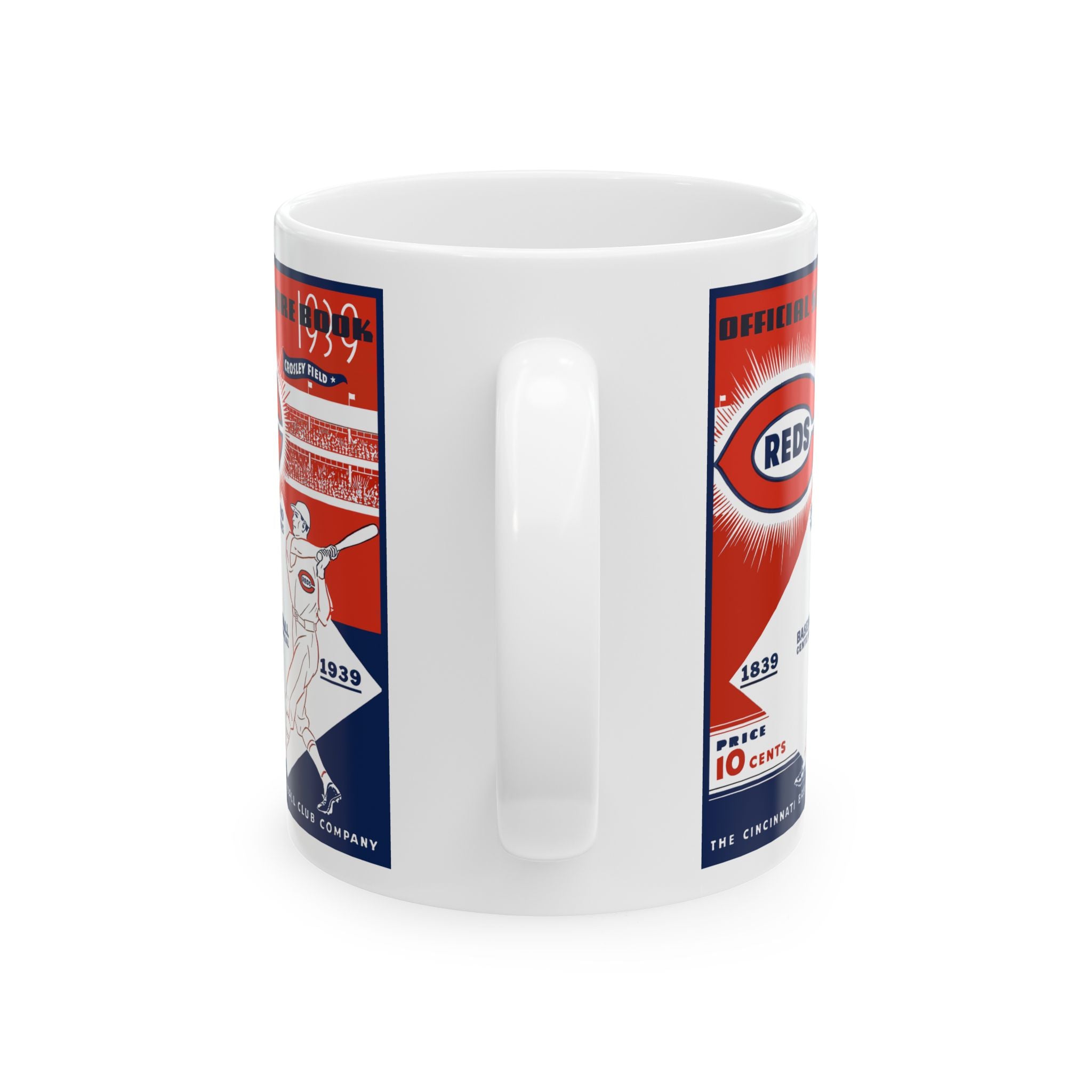 Ceramic Mug, Vintage 1939 Baseball Cincinnati Reds Cup, Gift for Sports Fan, Baseball Memorabilia, Baseball Fan Mug, Unique Sports Gift,