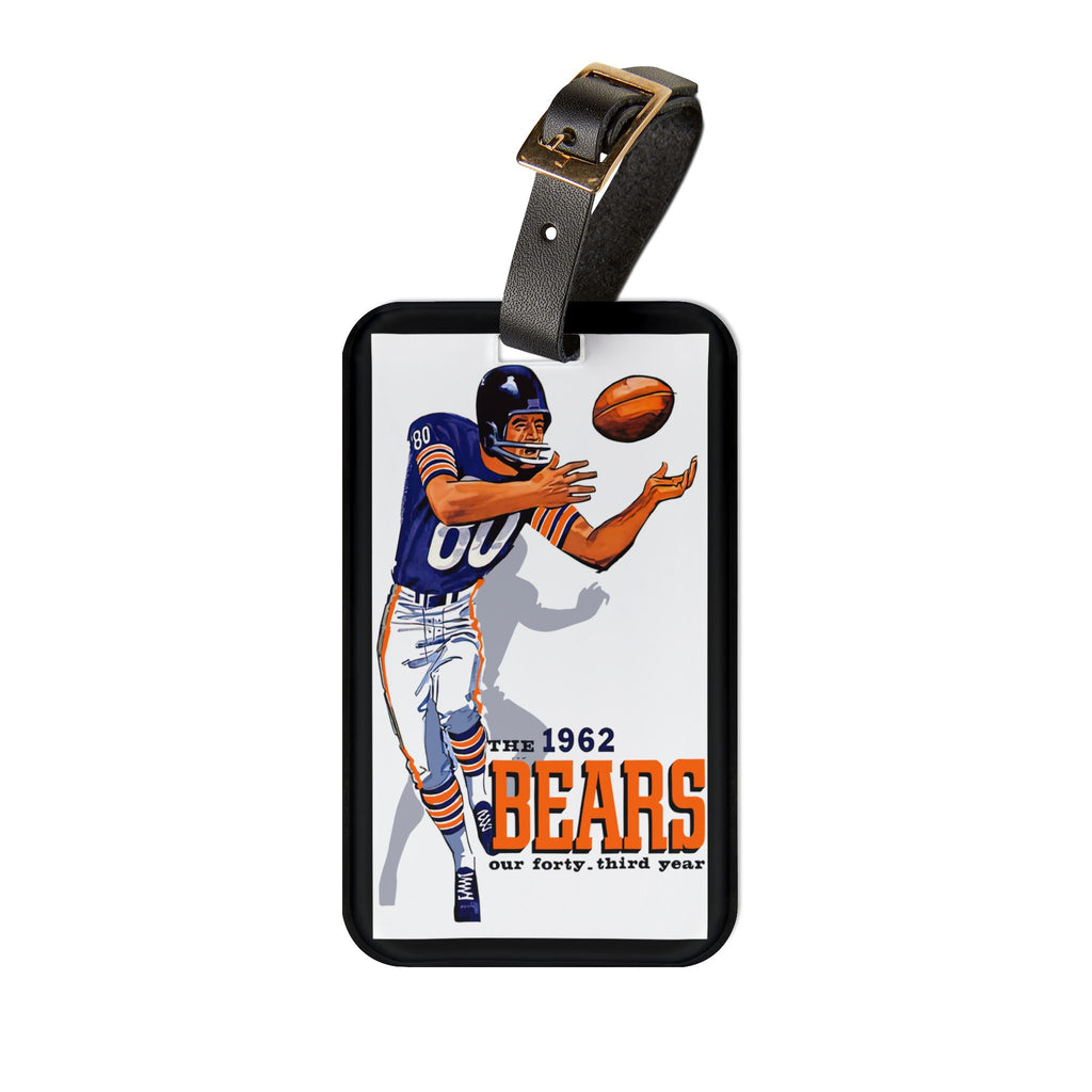 1962 Chicago Bears Vintage Football Yearbook Luggage Tag