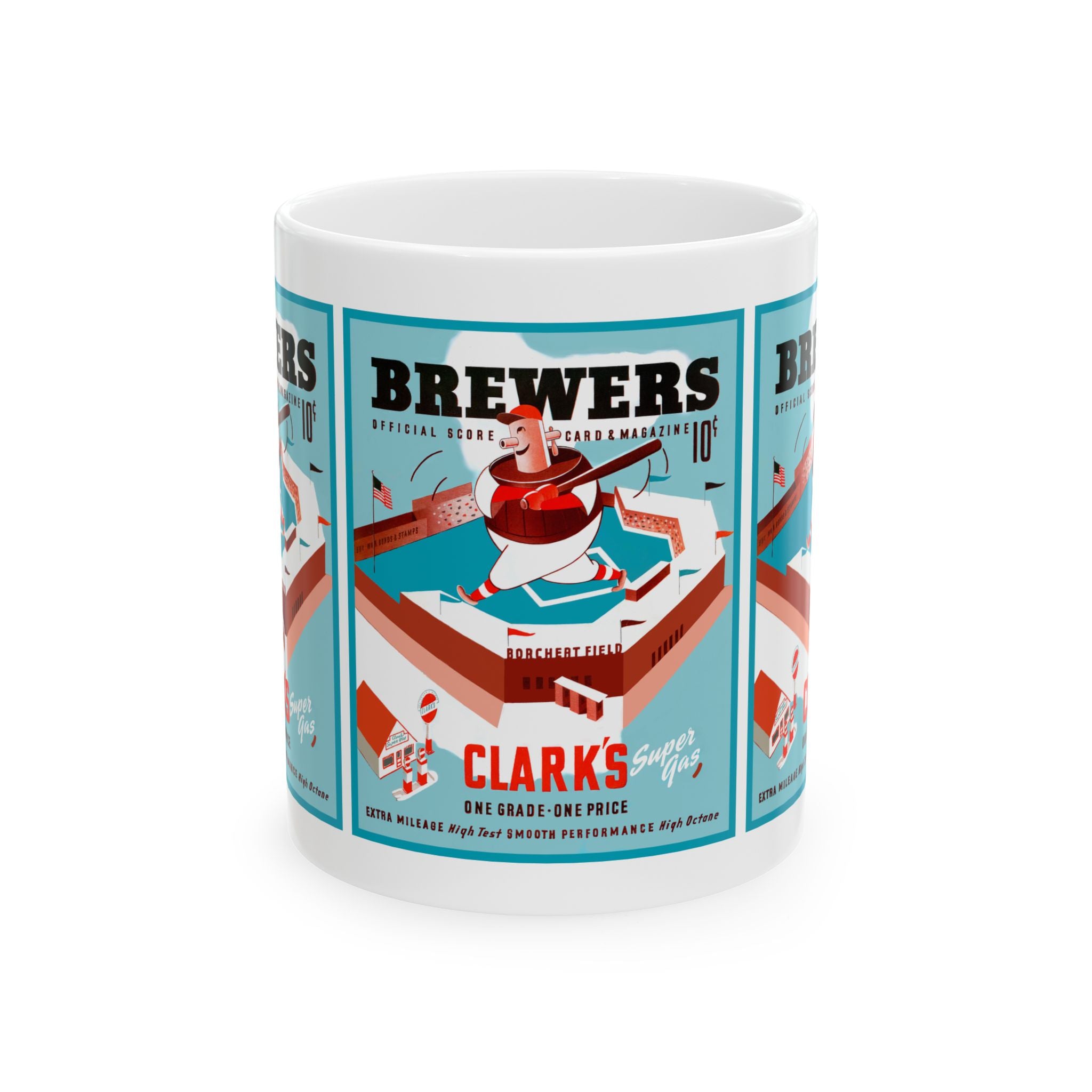 Vintage 1943 Baseball Milwaukee Brewers Ceramic Mug, 11oz, 15oz - Sports Fan Gift, Retro Baseball Cup, Baseball Memorabilia, Collectible
