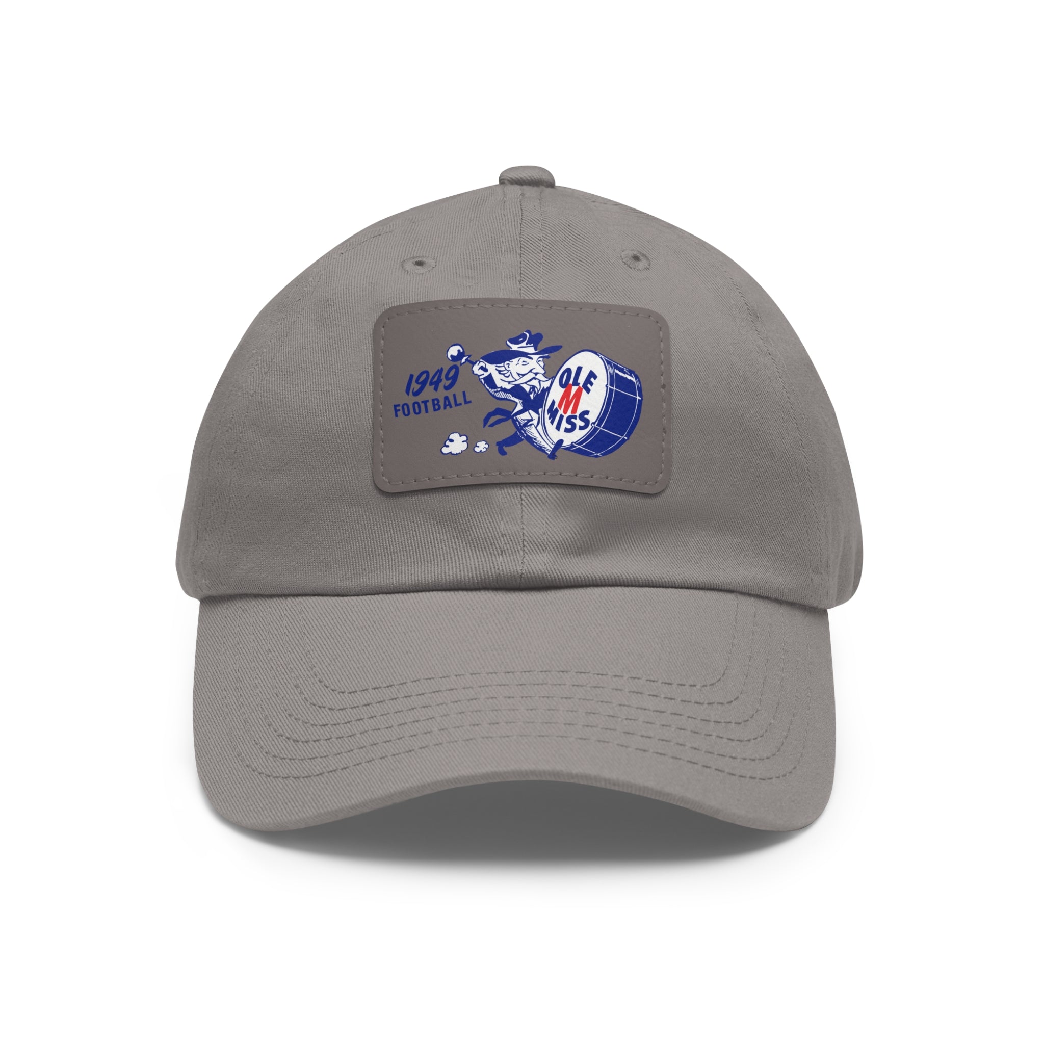 1949 Ole Miss Football - Dad Hat with Leather Patch (Rectangle)