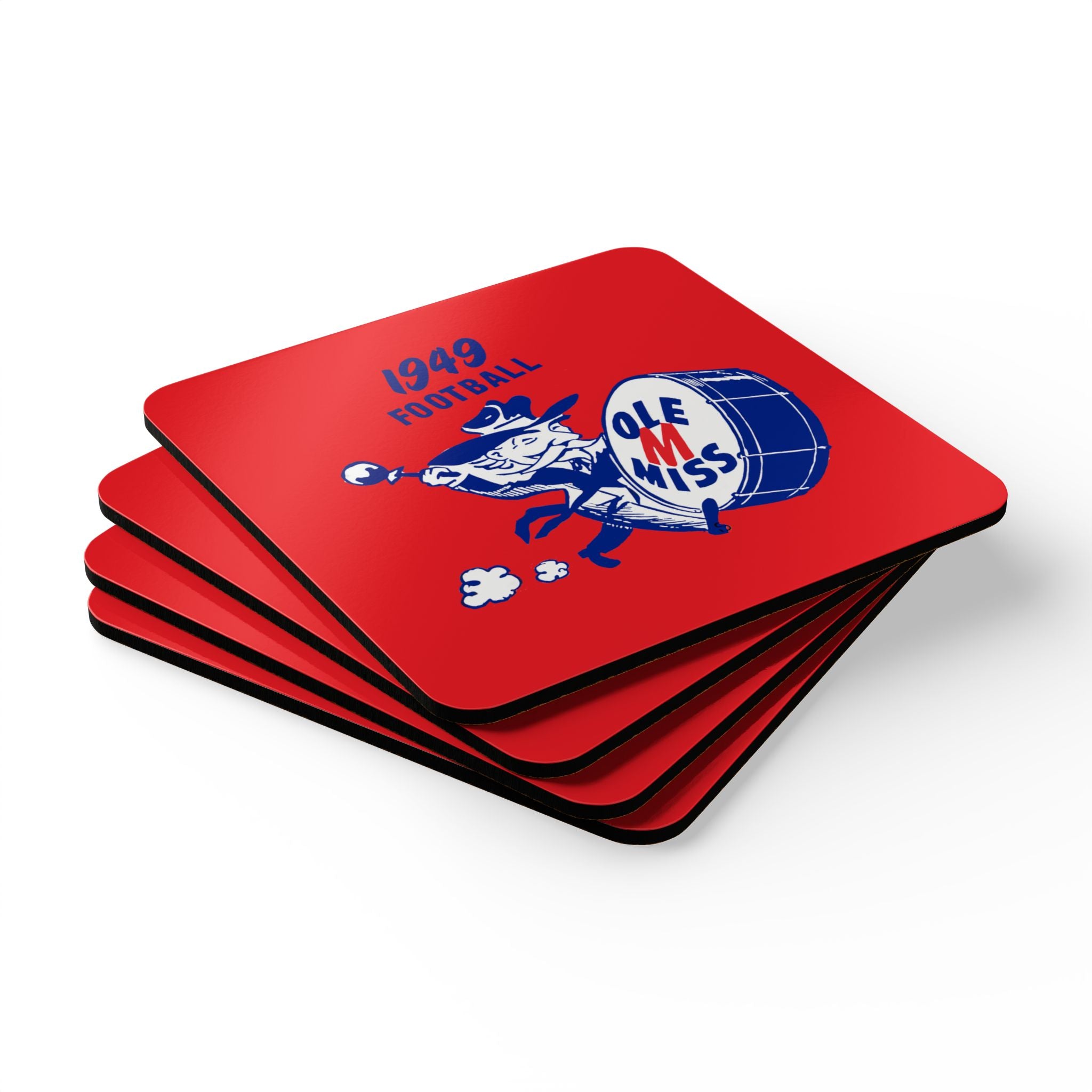 1949 Ole Miss Football - Corkwood Coaster Set