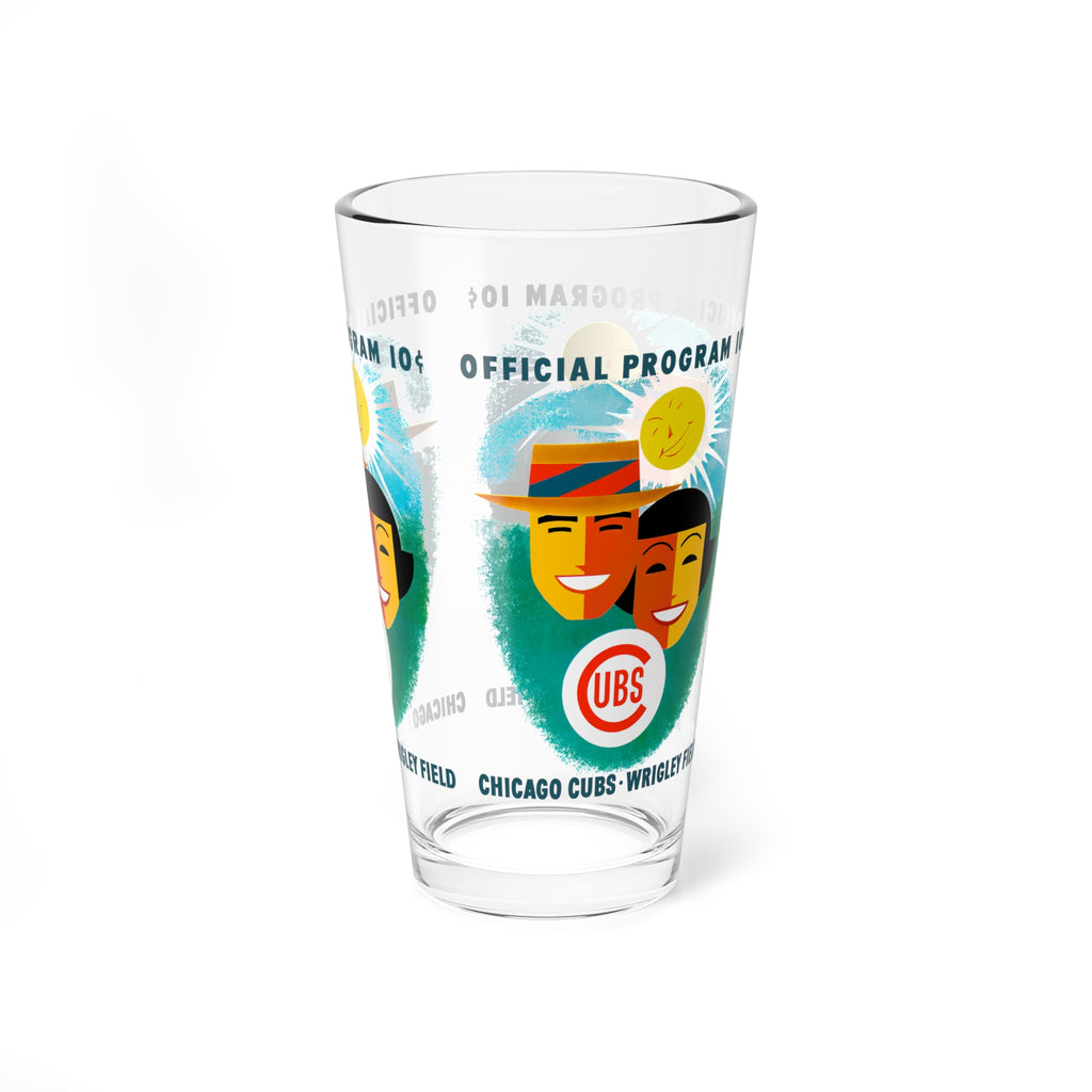 1956 Vintage Chicago Cubs Baseball Program Cover -  Pint Glass, 16oz