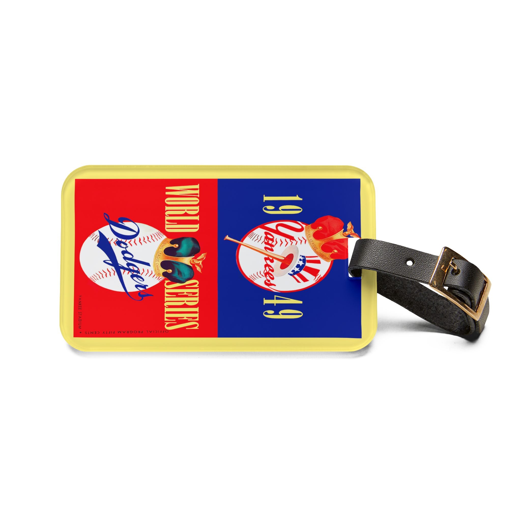 1949 Yankees vs Dodgers Baseball World Series Luggage Tag