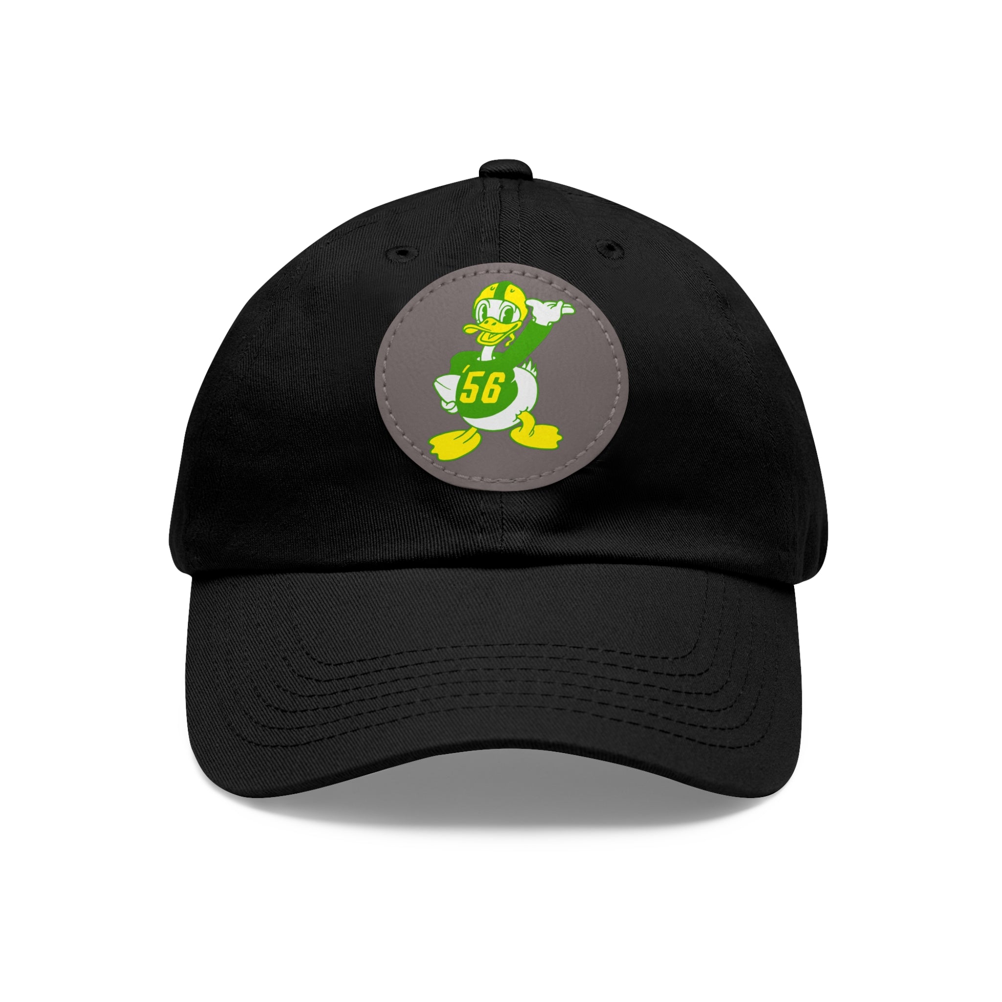 1956 Vintage Oregon Football - Dad Hat with Leather Patch (Round)