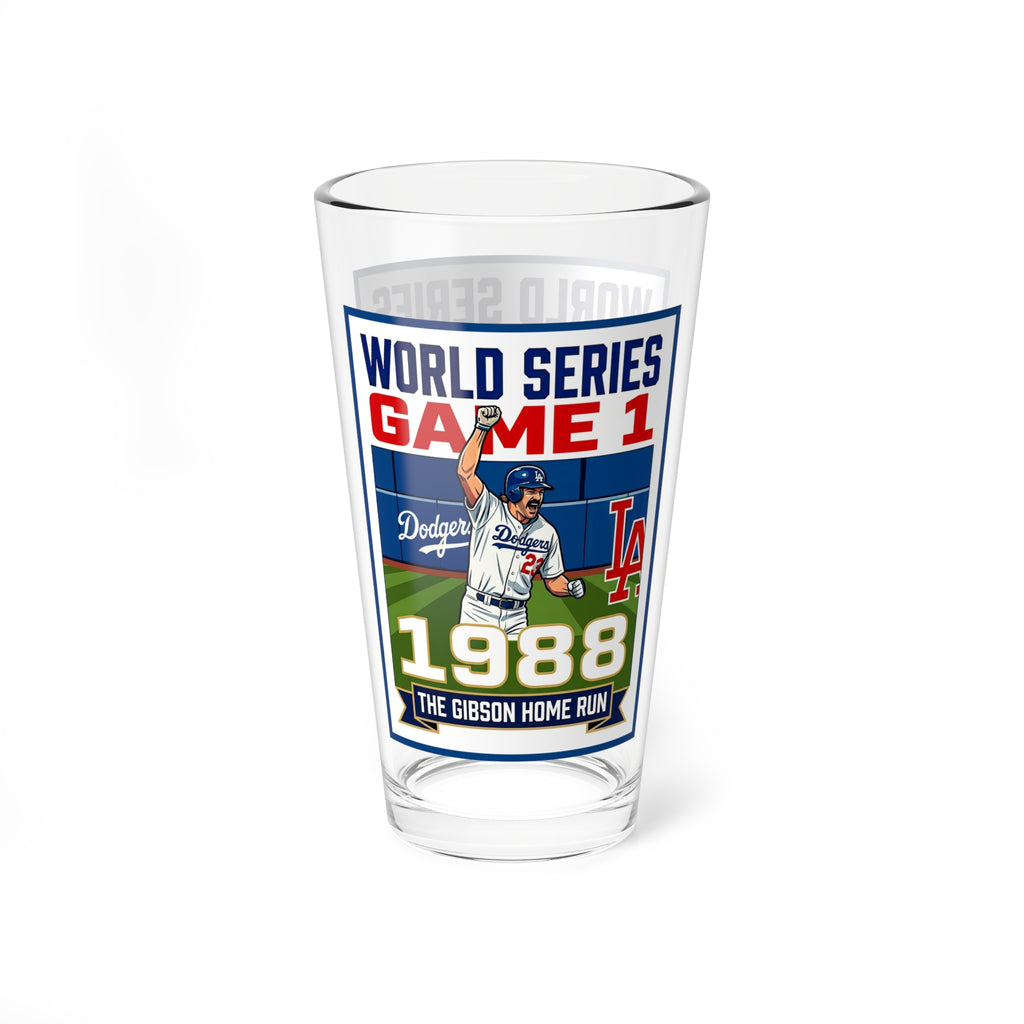 World Series Game 1 1988 Dodgers Mixing Glass – The Gibson Home Run 16oz