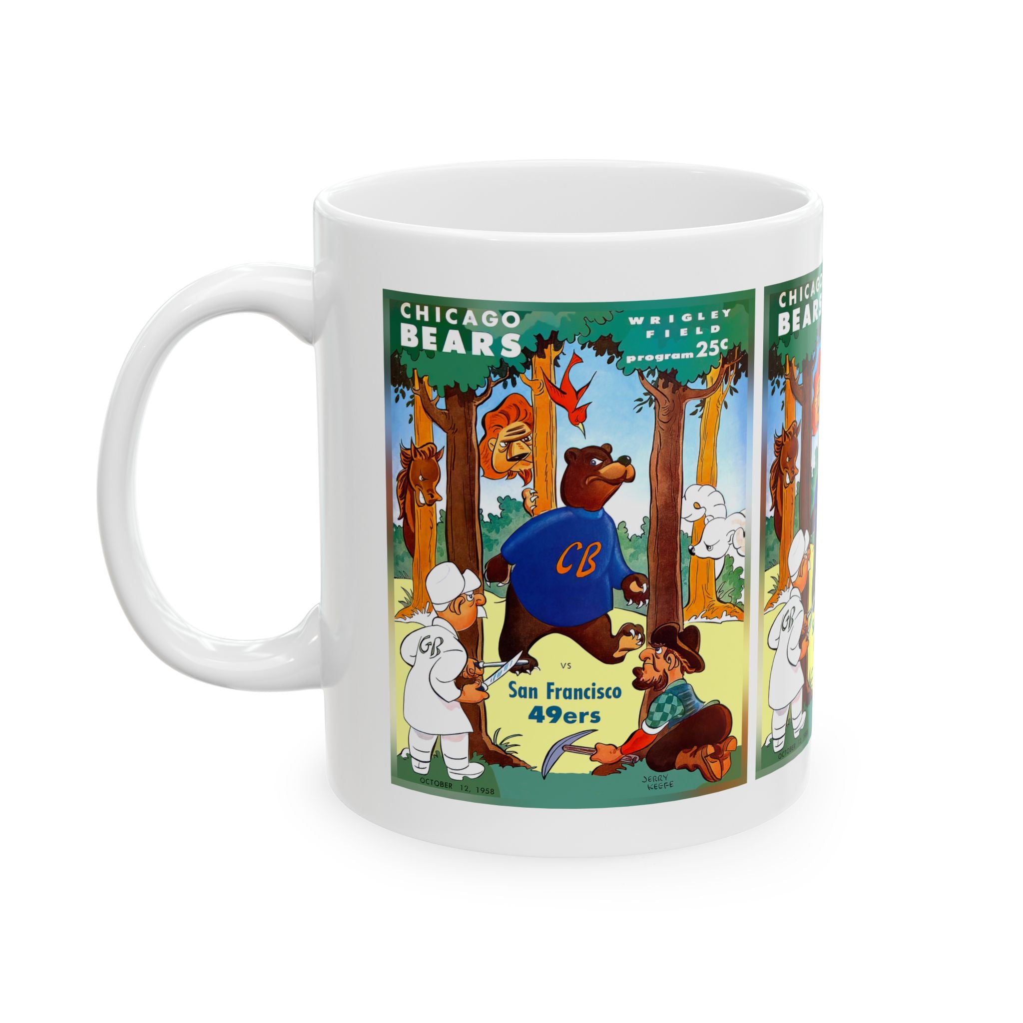 1958 Football Bears vs 49ers Ceramic Mug 11 oz, 15 oz