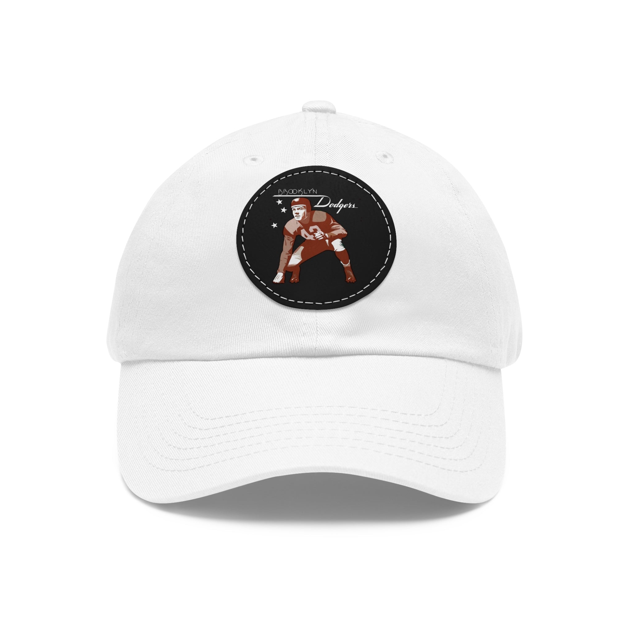 1943 Brooklyn Dodgers Football - Dad Hat with Leather Patch (Round)