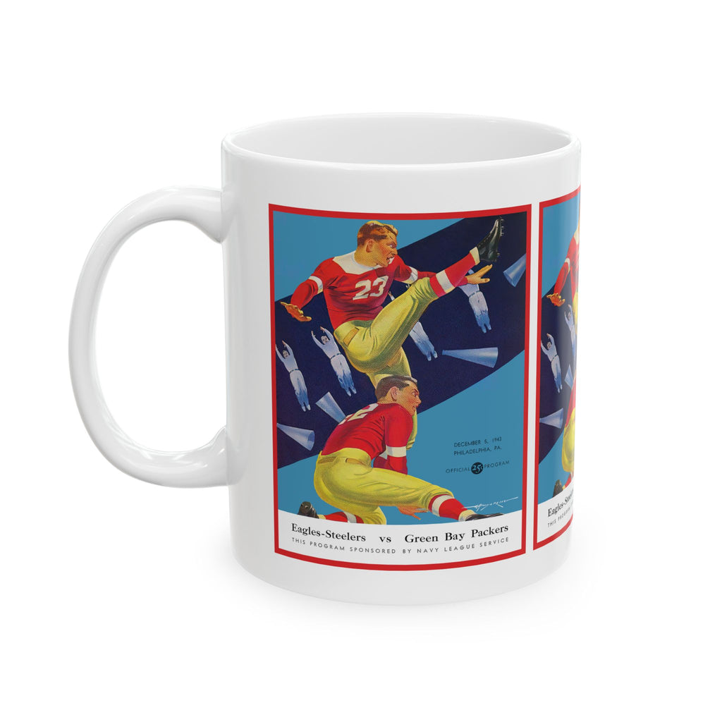 Vintage 1943 Eagles Steelers (Steegles) vs Green Bay Ceramic Mug — Retro  Football Design (11oz, 15oz)