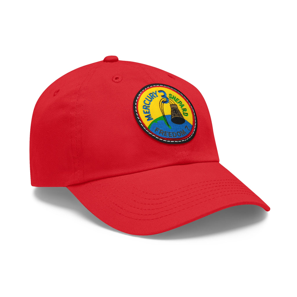 NASA Mercury 3 - Friendship 7 Flight Patch - Dad Hat with Leather Patch (Round)