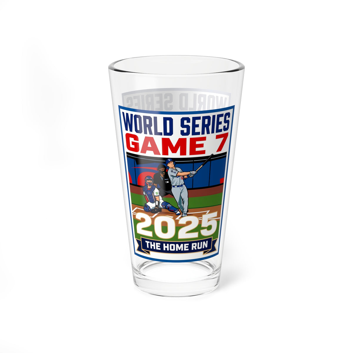 2025 World Series Game 7  Mixing Glass – The Game Winning Home Run 16oz