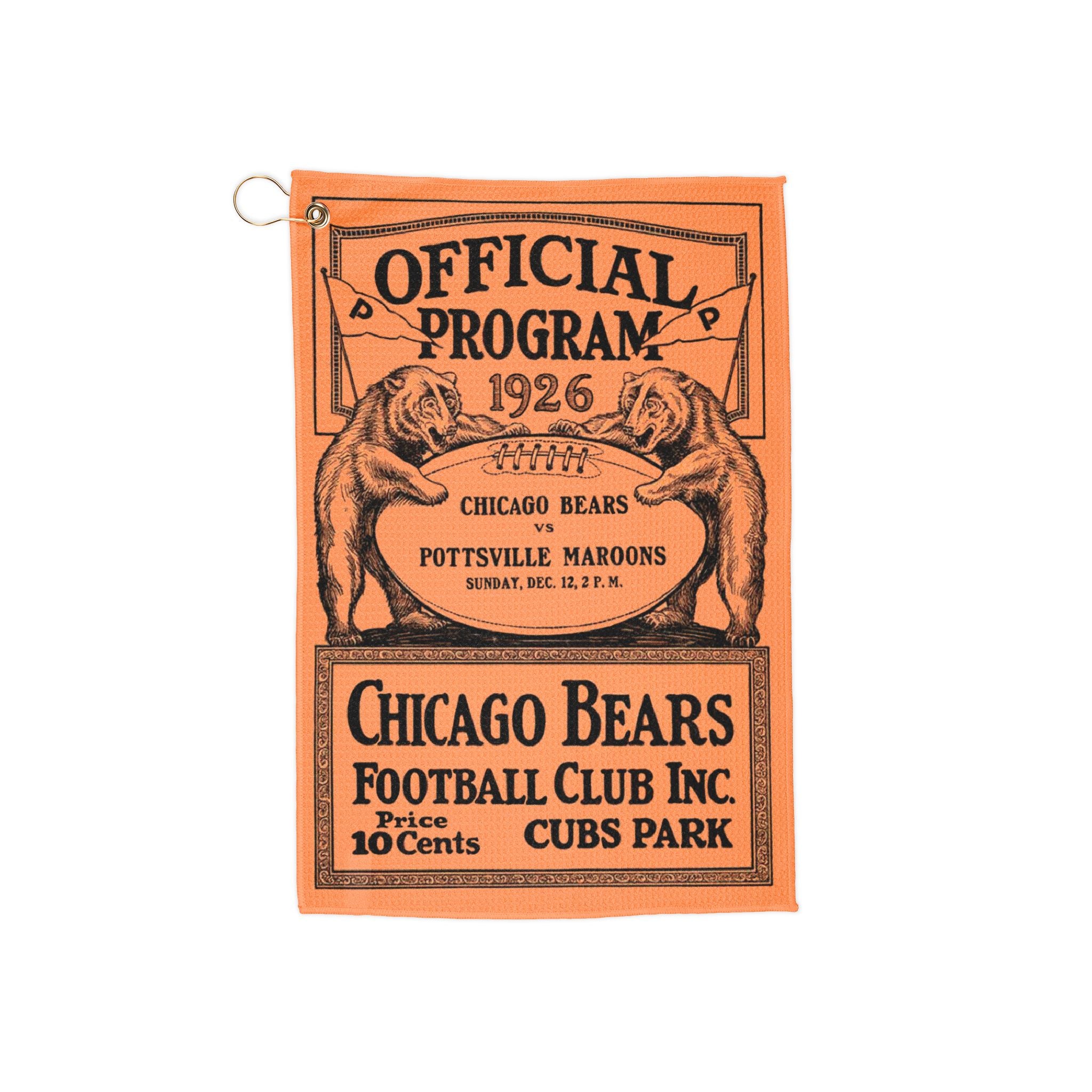 Vintage 1926 Football Chicago Bears-Pottsville Maroons Golf Towel, Sports Towel, Fan Gift, Football Memorabilia, Golf Accessory, Golf Gift