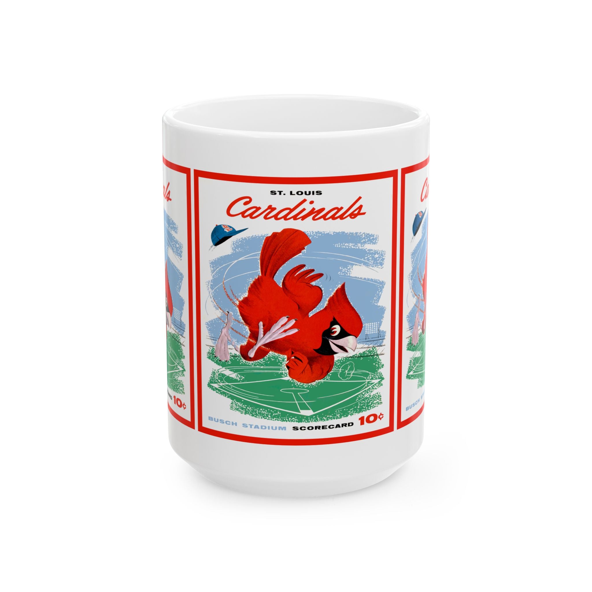 Vintage 1958 Cardinals Baseball Ceramic Mug, Sports Fan Gift, Baseball Memorabilia, Gift for Him, Sports Collectible, Baseball Enthusiast