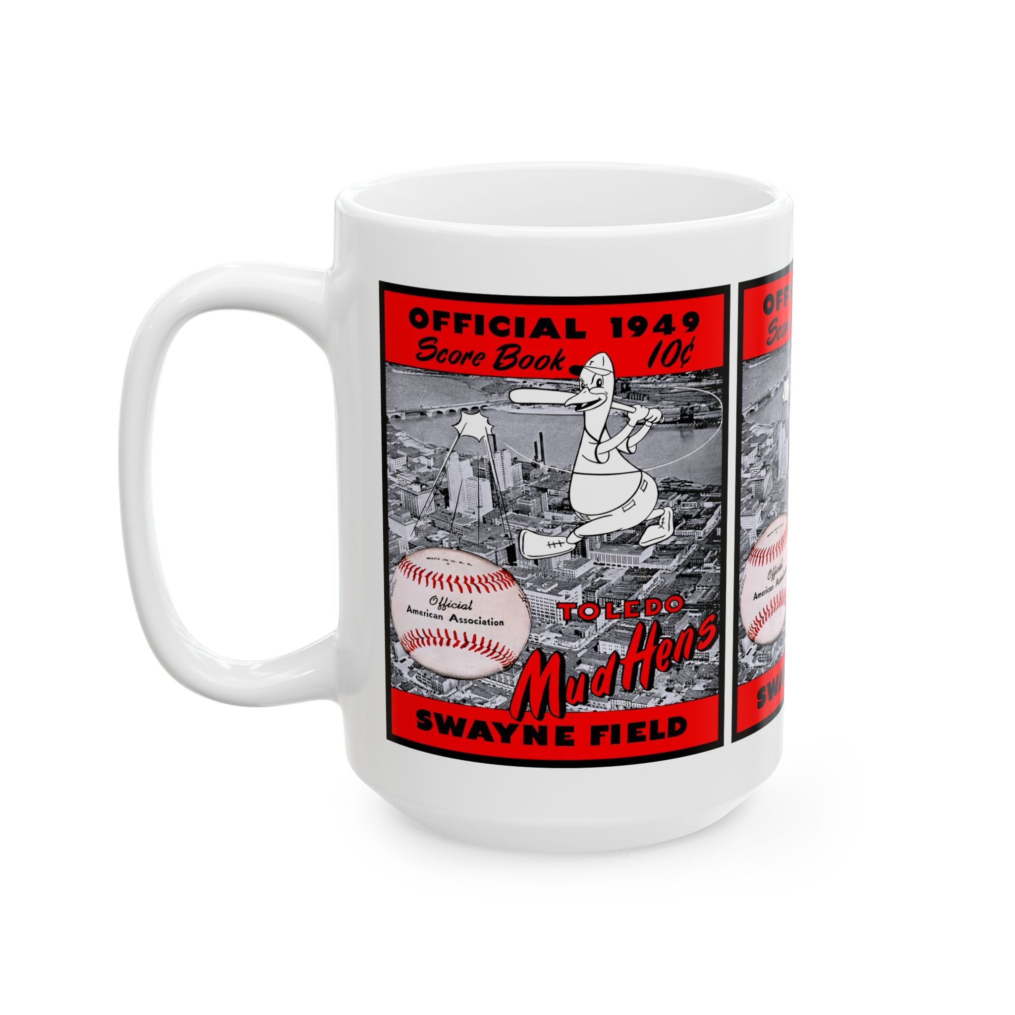 Toledo Mudhens 1949 Baseball Ceramic Mug (11oz, 15oz)