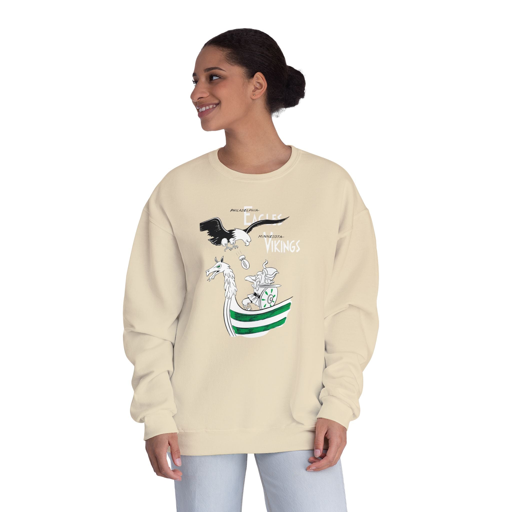 1963 Philadelphia Eagles - Minnesota Vikings Football - NuBlend® Crewneck Sweatshirt