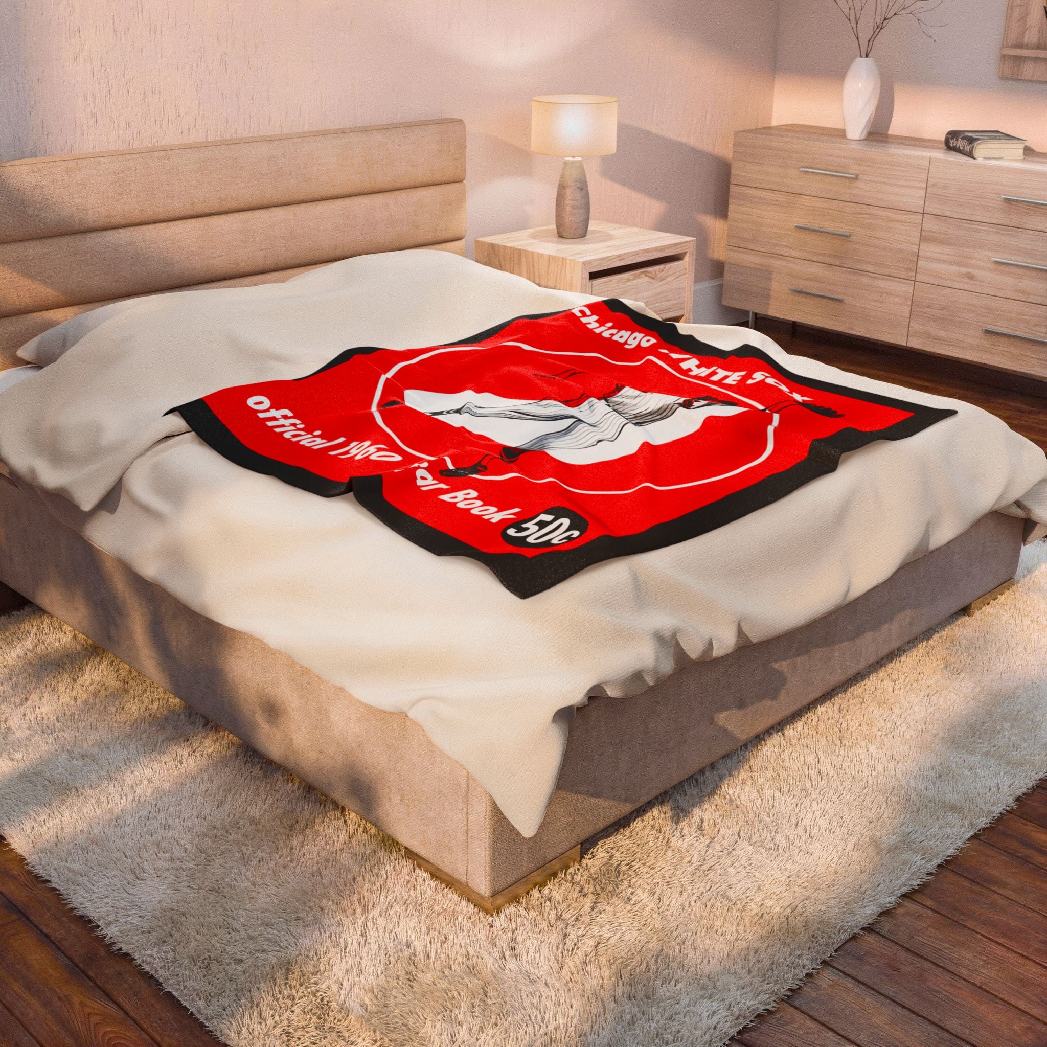 Chicago White Sox Vintage 1960 Yearbook Velveteen Plush Blanket