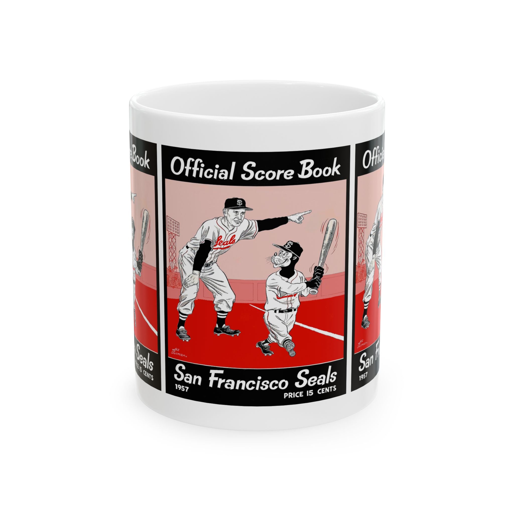 Vintage 1957 Baseball San Francisco Seals Ceramic Mug, Sports Fan Gift, Retro Baseball Team Cup, Baseball Memorabilia, Father's Day Gift