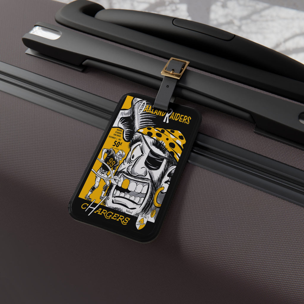 Vintage 1962 Oakland vs San Diego Football Luggage Tag