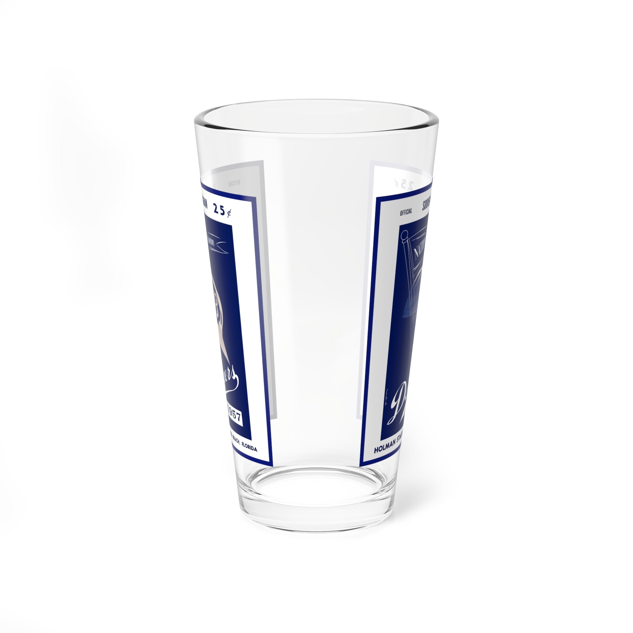 Mixing Glass, Vintage 1957 Baseball Spring Training Brooklyn Dodgers, Sports Memorabilia Gift, 16oz Barware, Cocktail Shaker, Gift for