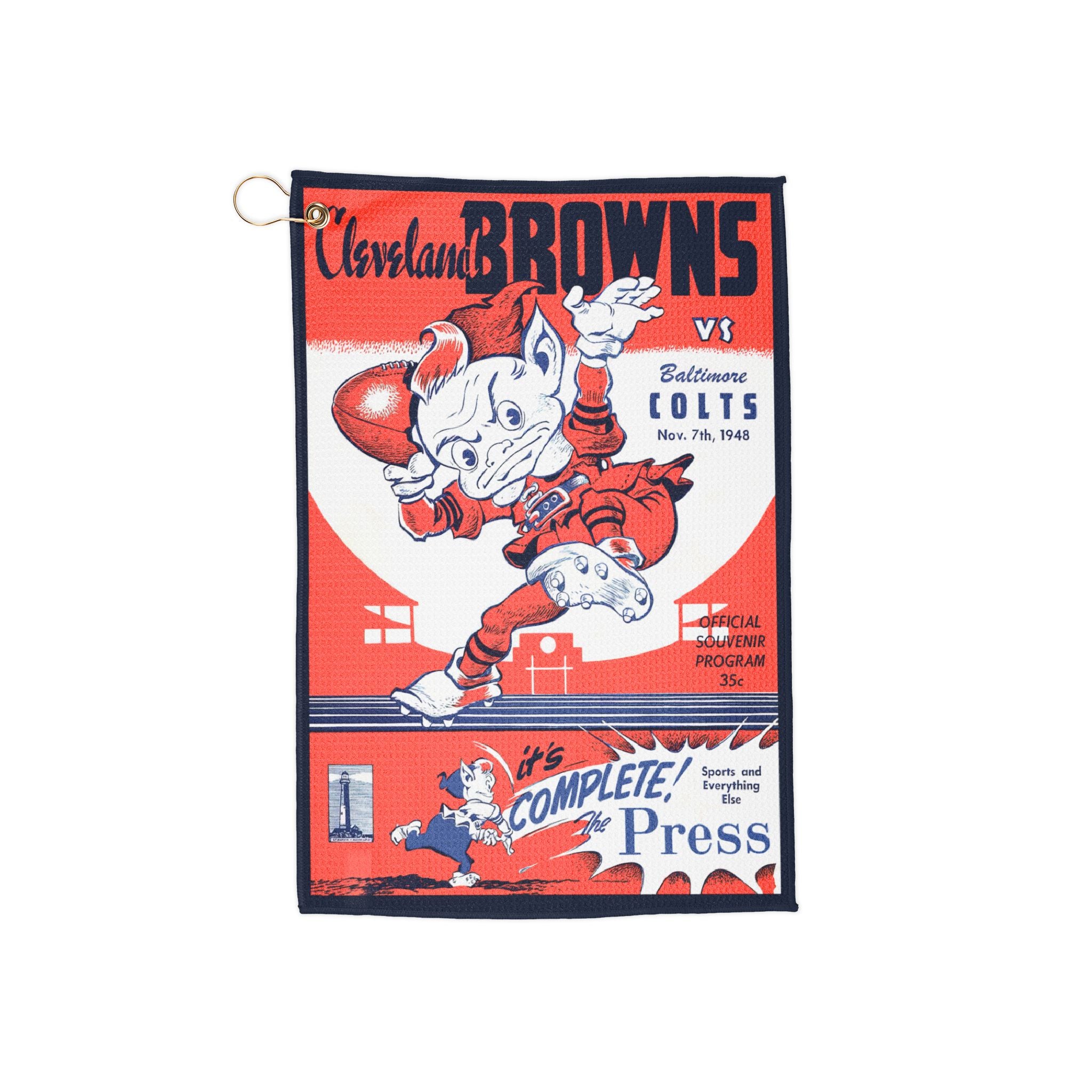 1948 Browns vs Colts Vintage Football Golf Towel | Retro Team