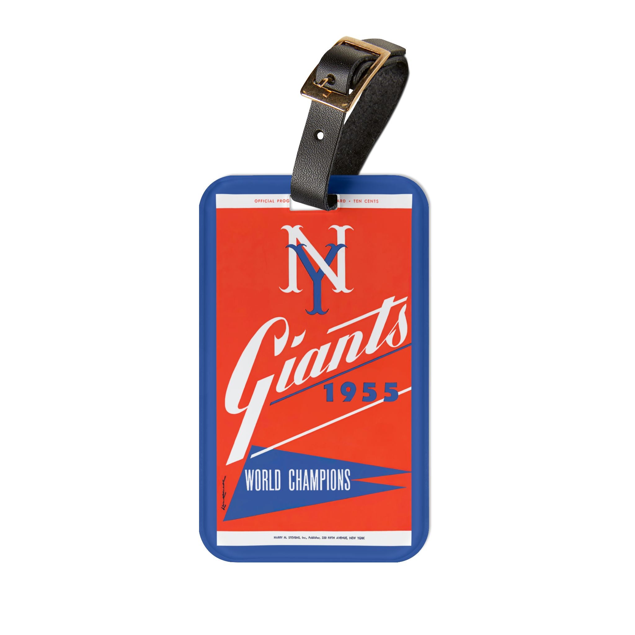 1955 New York Giants Baseball Luggage Tag | Vintage Sports Travel ID