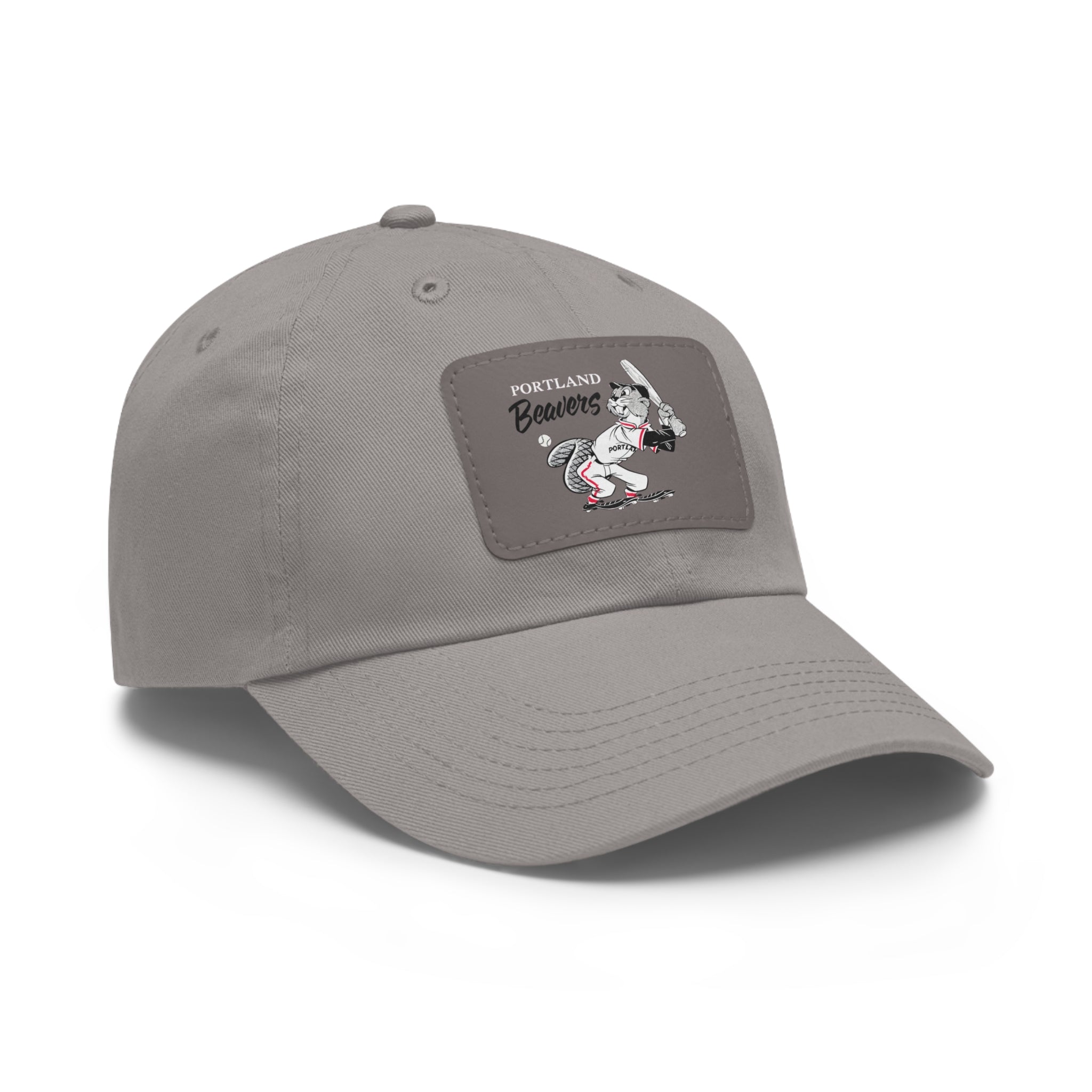 Baseball Classic Dad Hat with Leather Patch, Portland Beavers Cap, Vintage Baseball Hat, Retro Sports Cap, Baseball Fan Gift