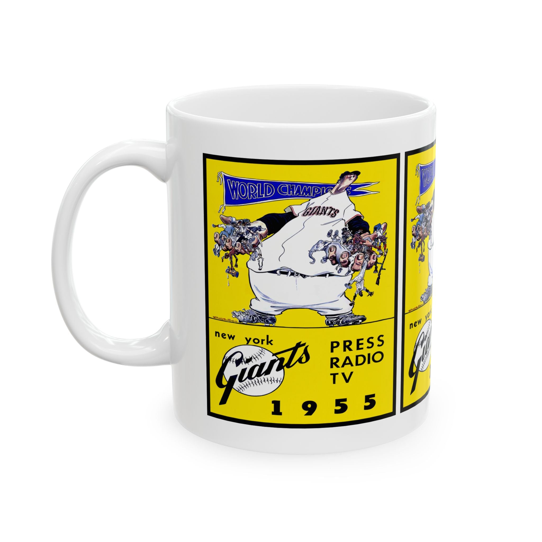 Vintage Baseball 1955 New York Giants Ceramic Mug, 11oz, 15oz- Sports Fan Gift, Baseball Lover Cup, Baseball Memorabilia, Sports Collectible