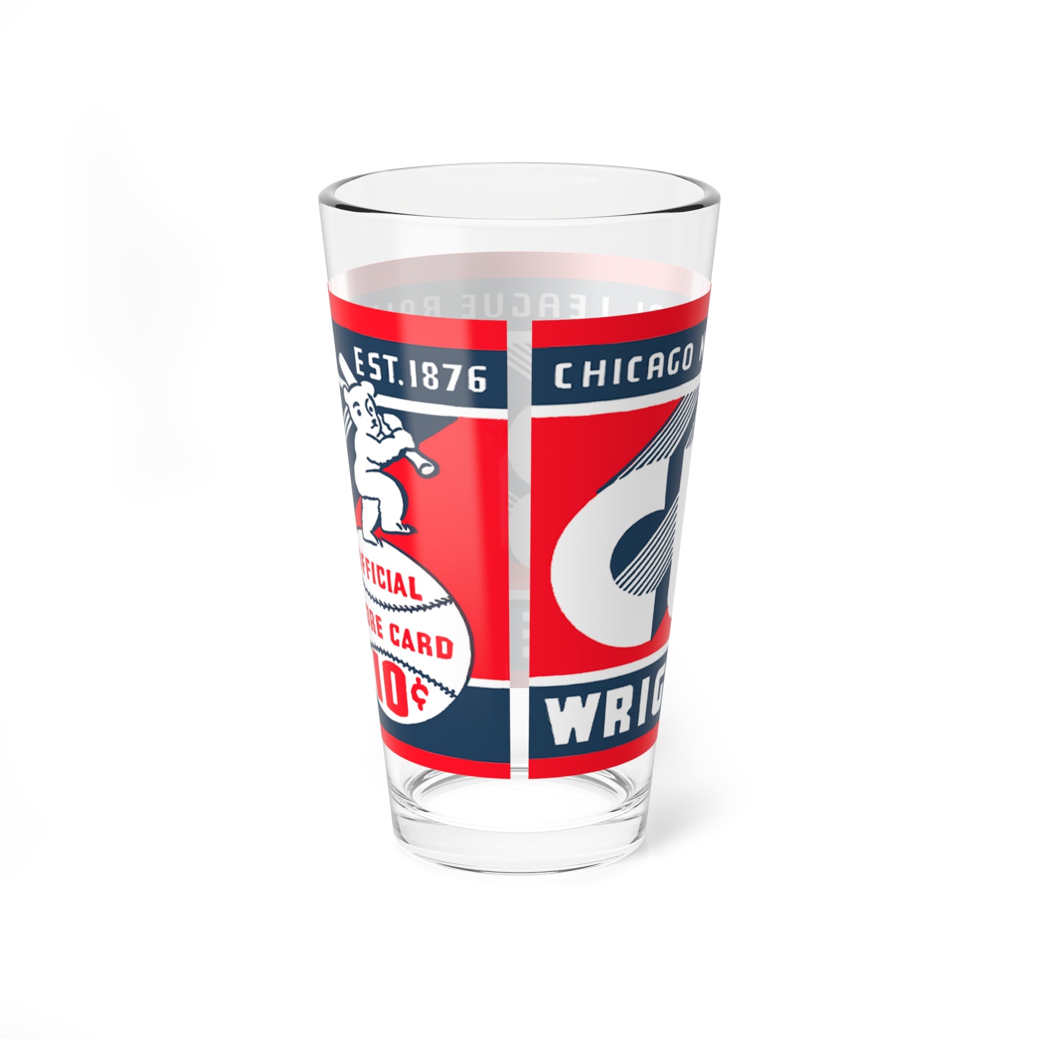 Mixing Glass, 16oz - 1935 Baseball Chicago Cubs Vintage Barware Collector Gift, Retro Drinkware, Baseball Fan, Sports Memorabilia Decor,