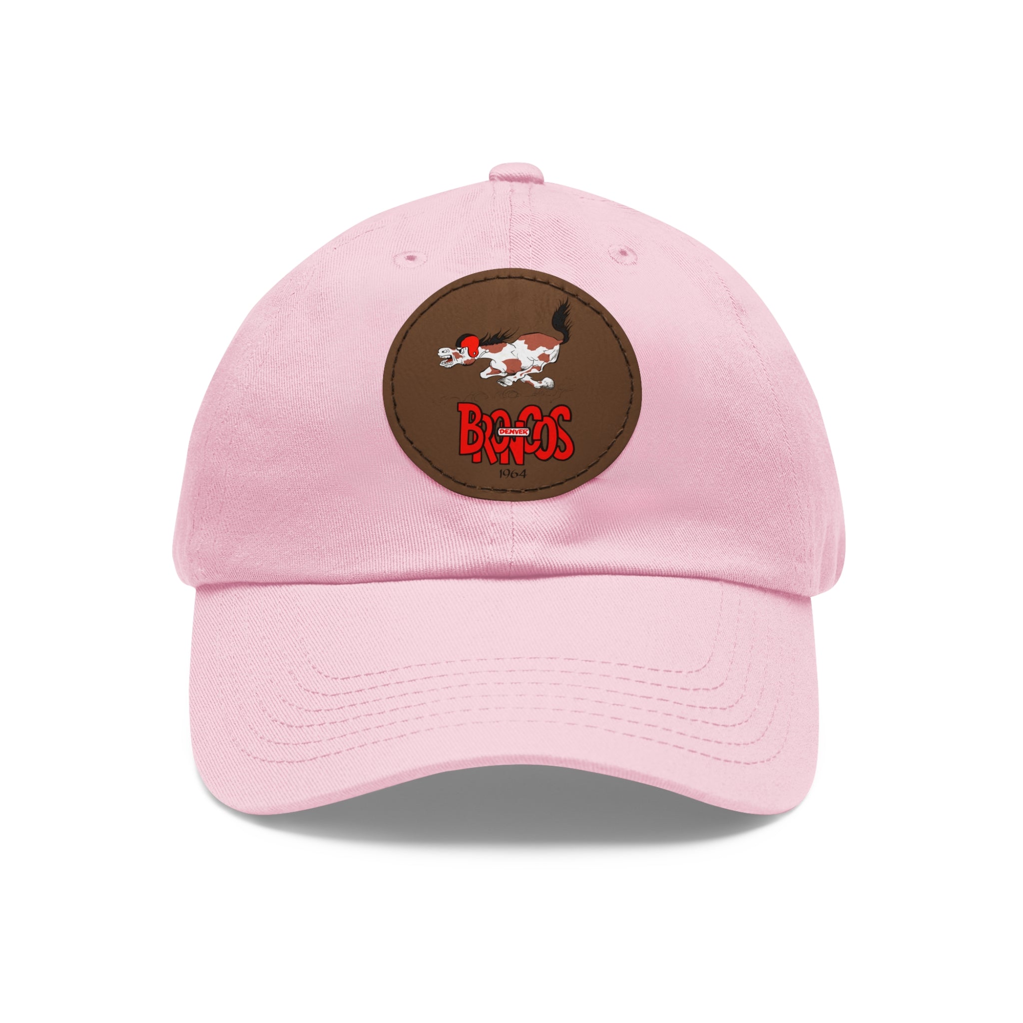 1964 Denver Broncos Football - Dad Hat with Leather Patch (Round)