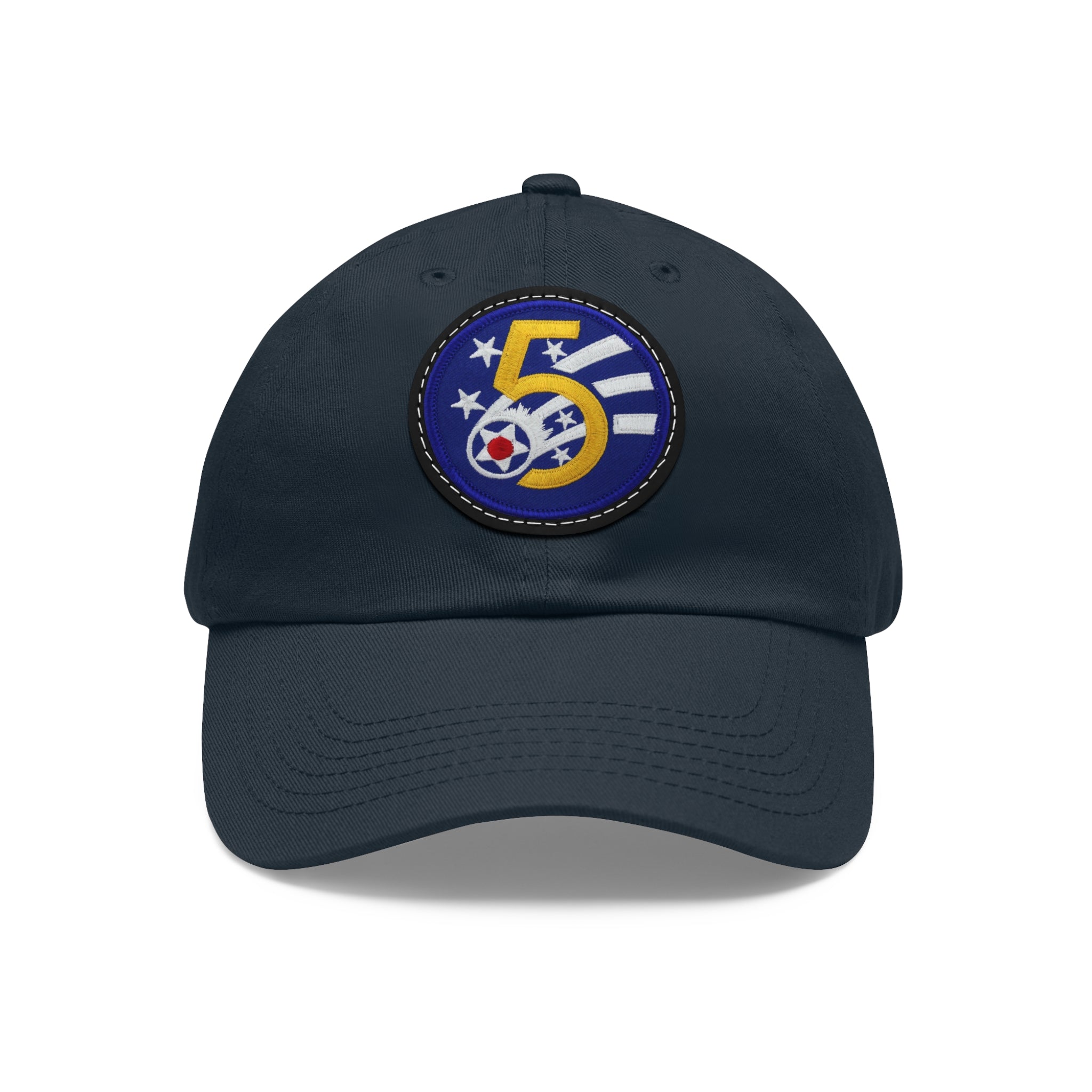 Army Fifty Air Force -  Patch - Dad Hat with Leather Patch (Round)