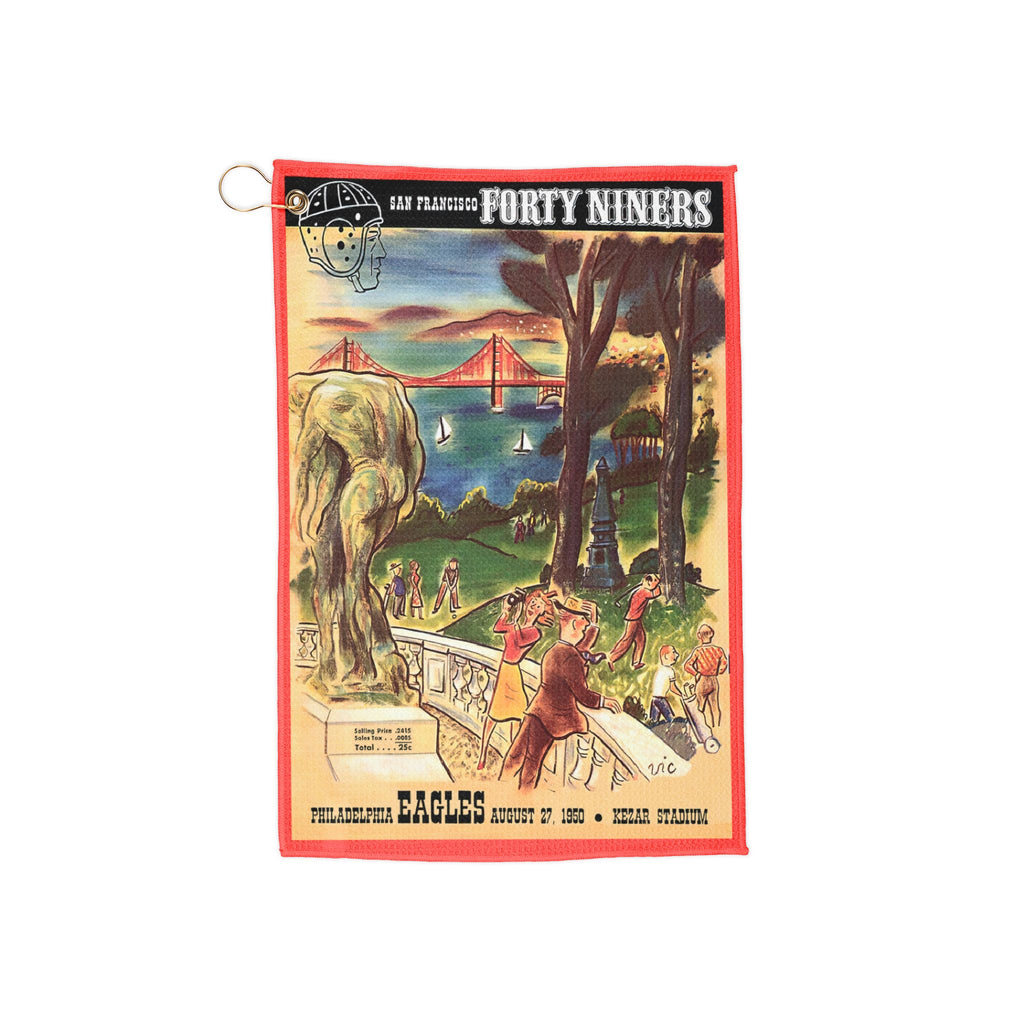 1950 Vintage San Francisco 49ers Golf Towel –  Stadium Program Design